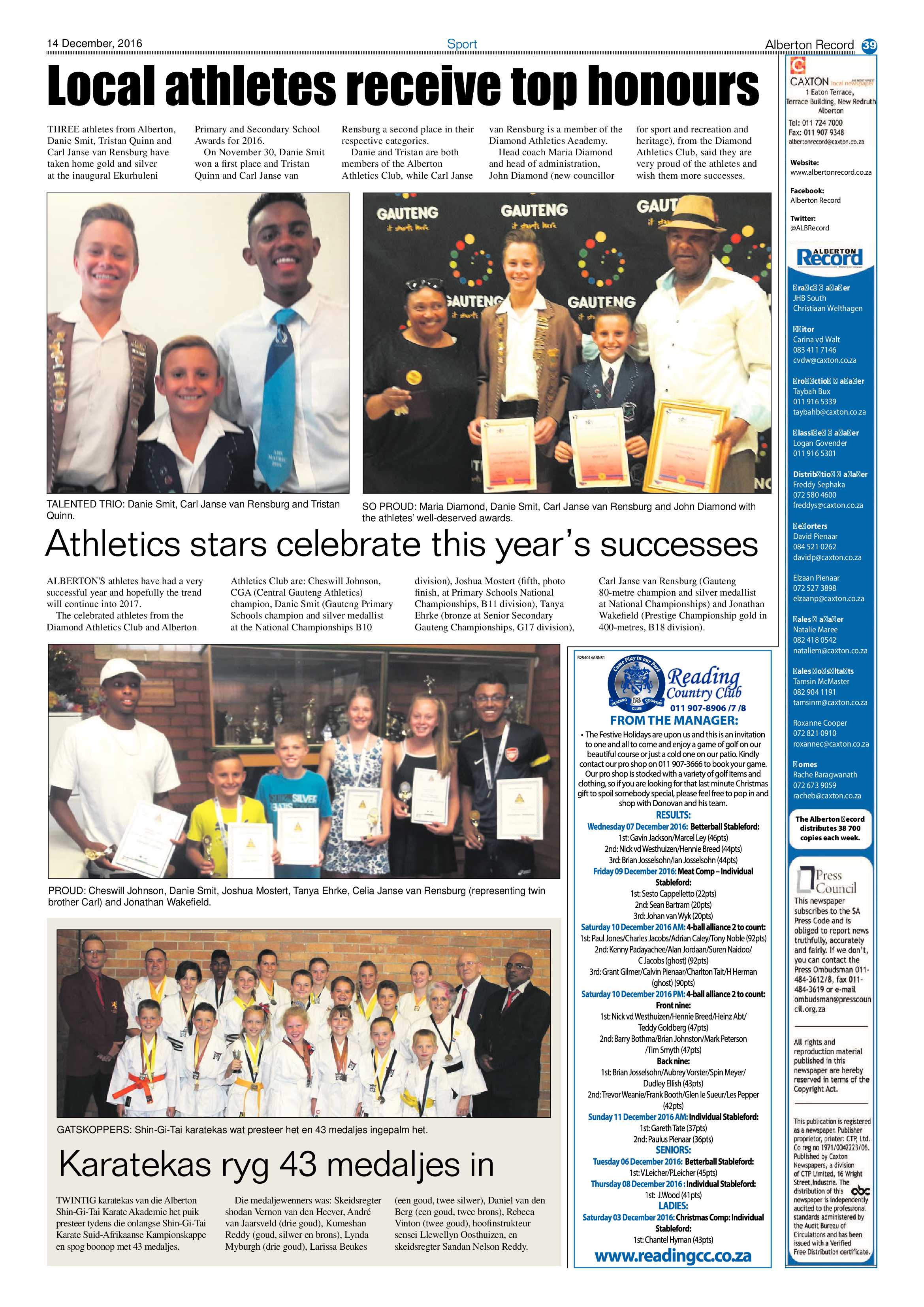 Alberton Record 14 December 2016 page 39