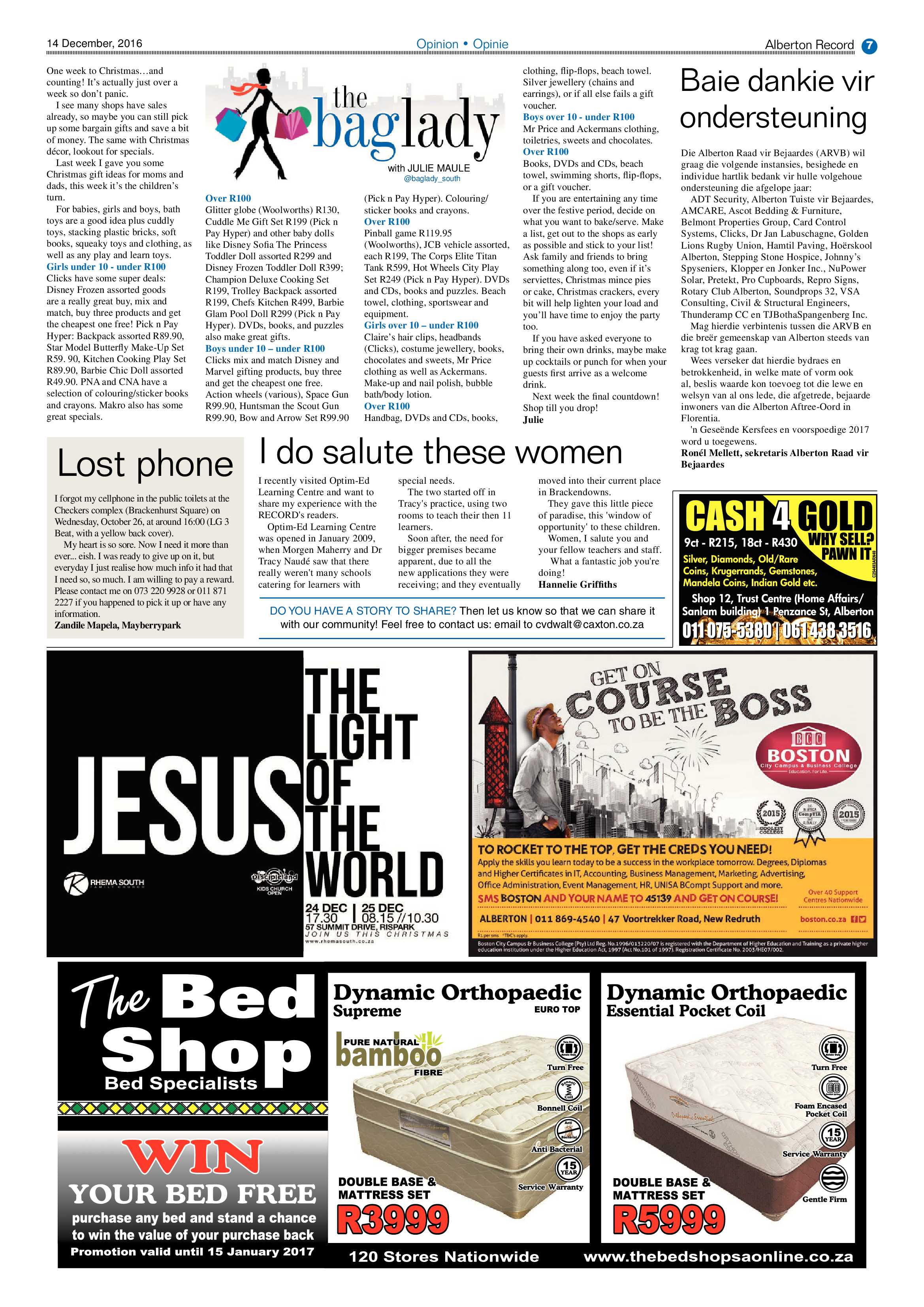 Alberton Record 14 December 2016 page 7