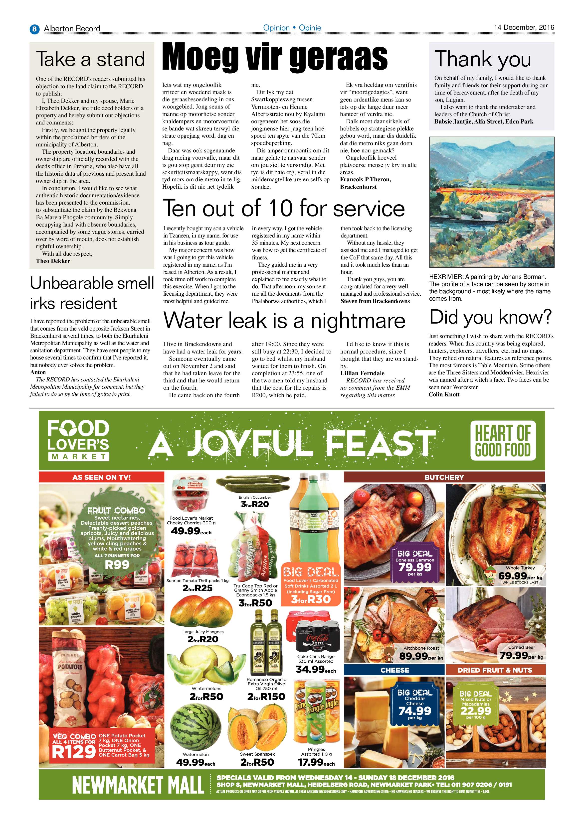 Alberton Record 14 December 2016 page 8