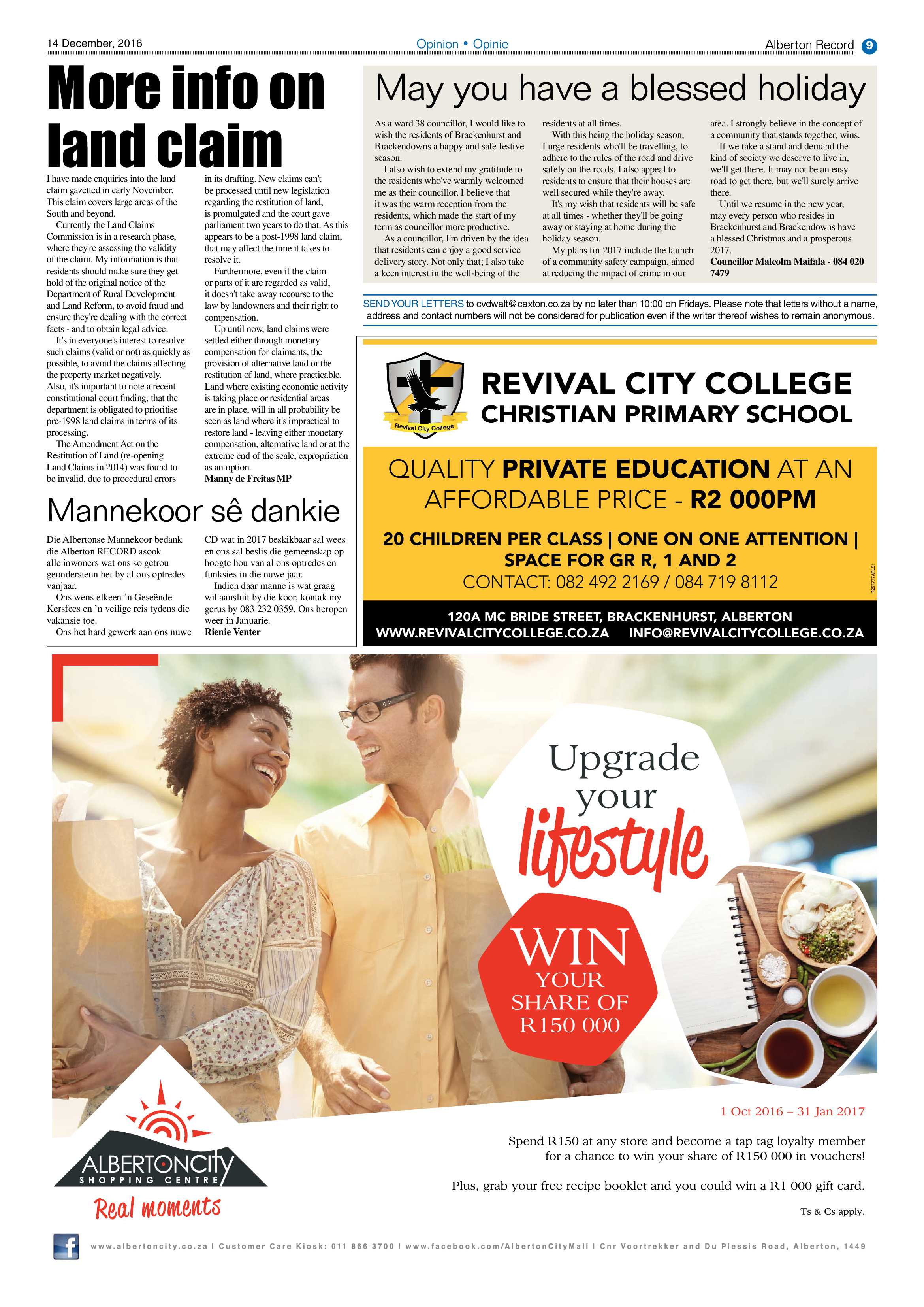 Alberton Record 14 December 2016 page 9