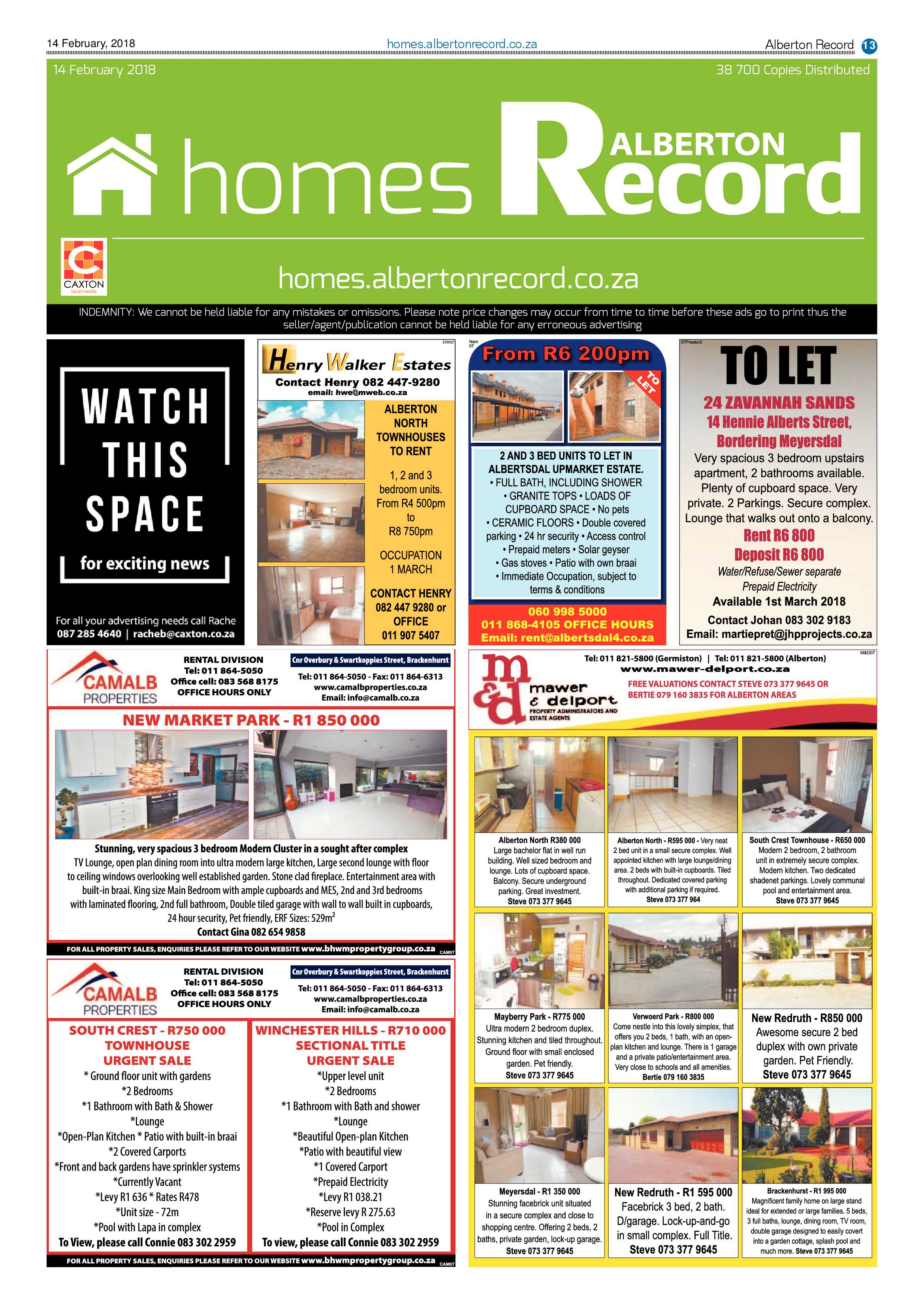 Alberton Record 14 February 2018 page 13