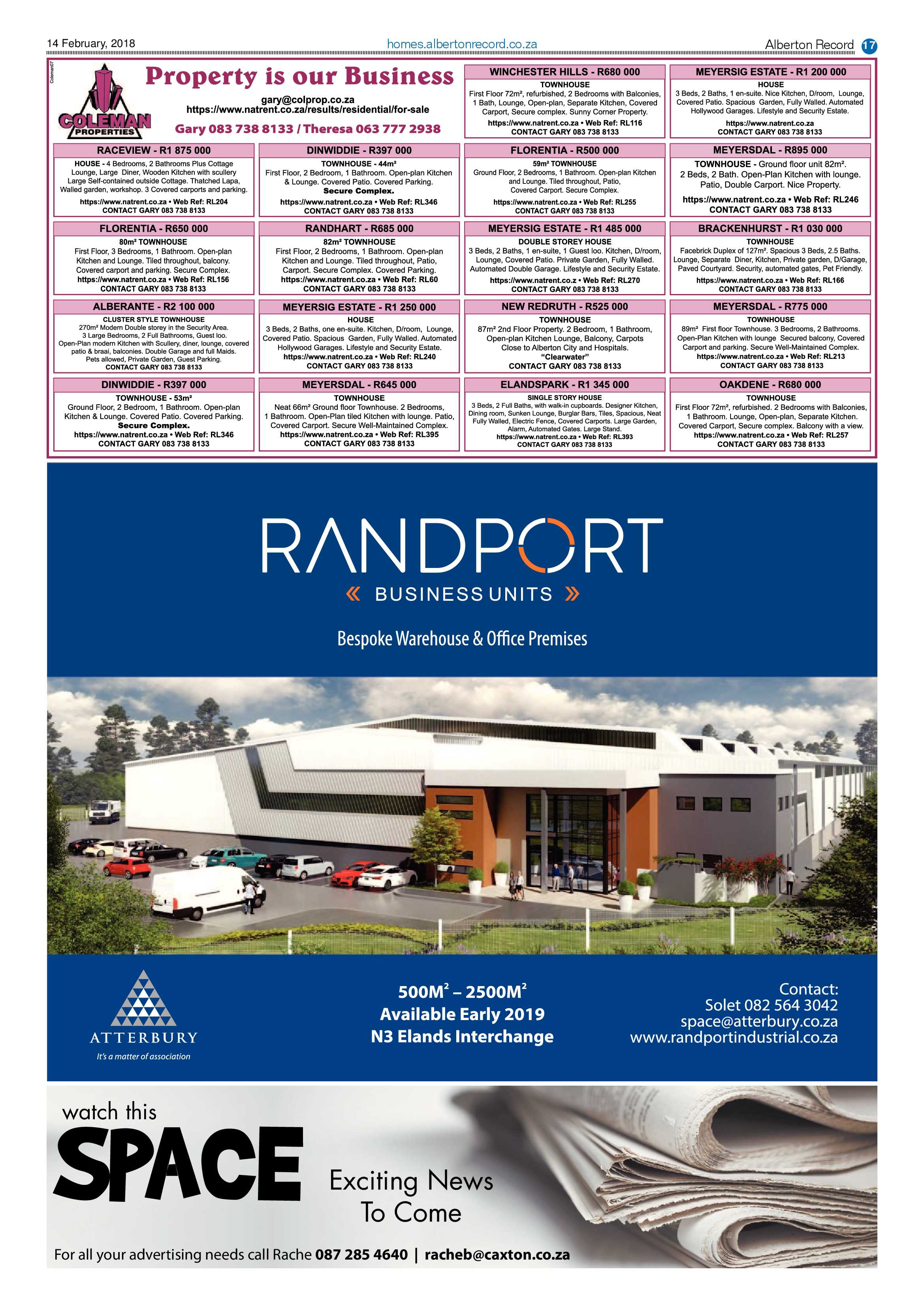 Alberton Record 14 February 2018 page 17