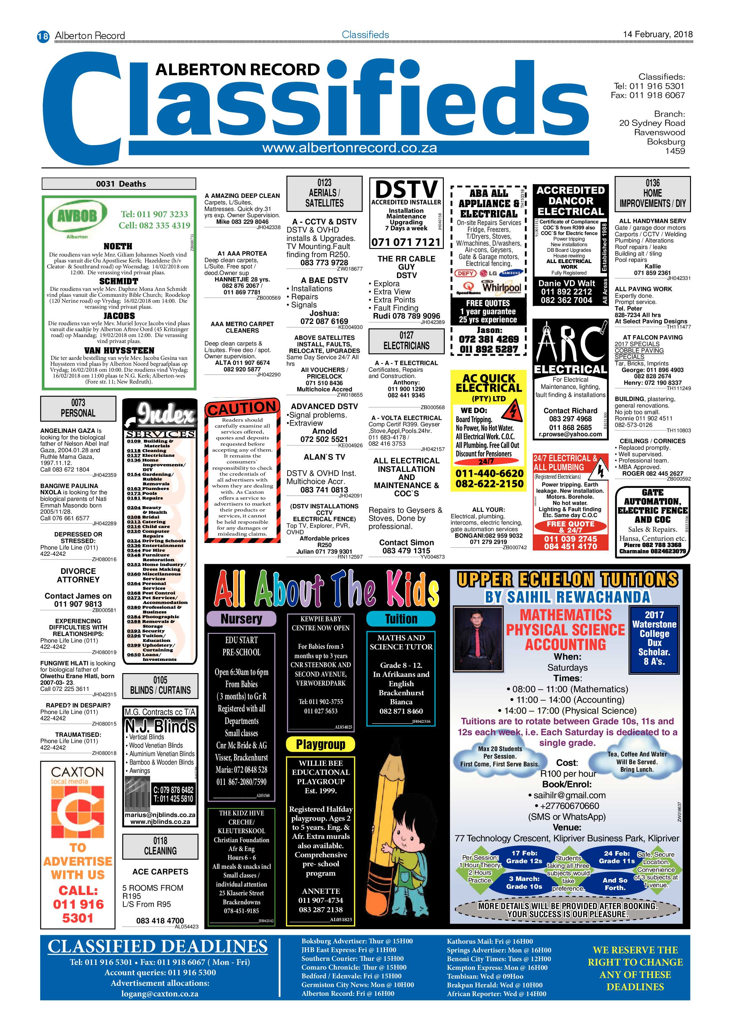 Alberton Record 14 February 2018 page 18