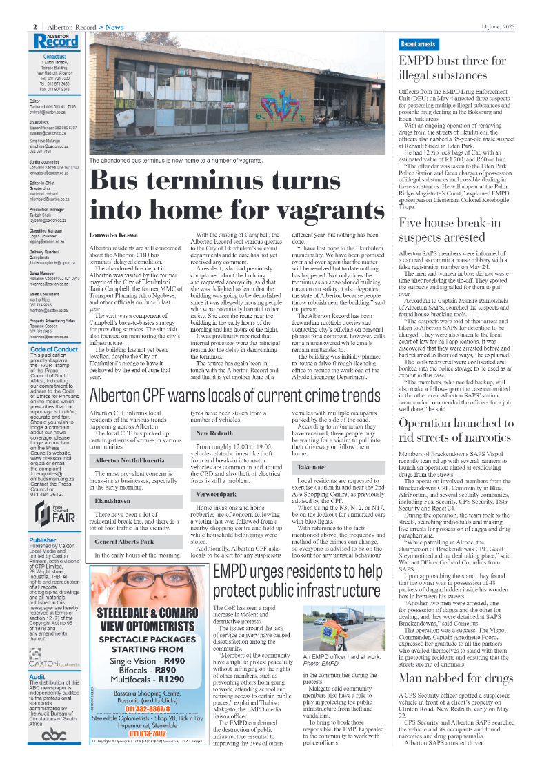 Alberton Record 14 June 2023 page 2