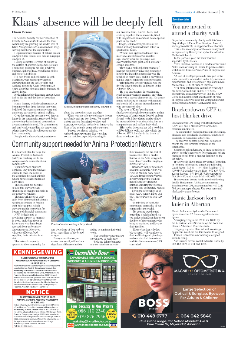 Alberton Record 14 June 2023 page 3