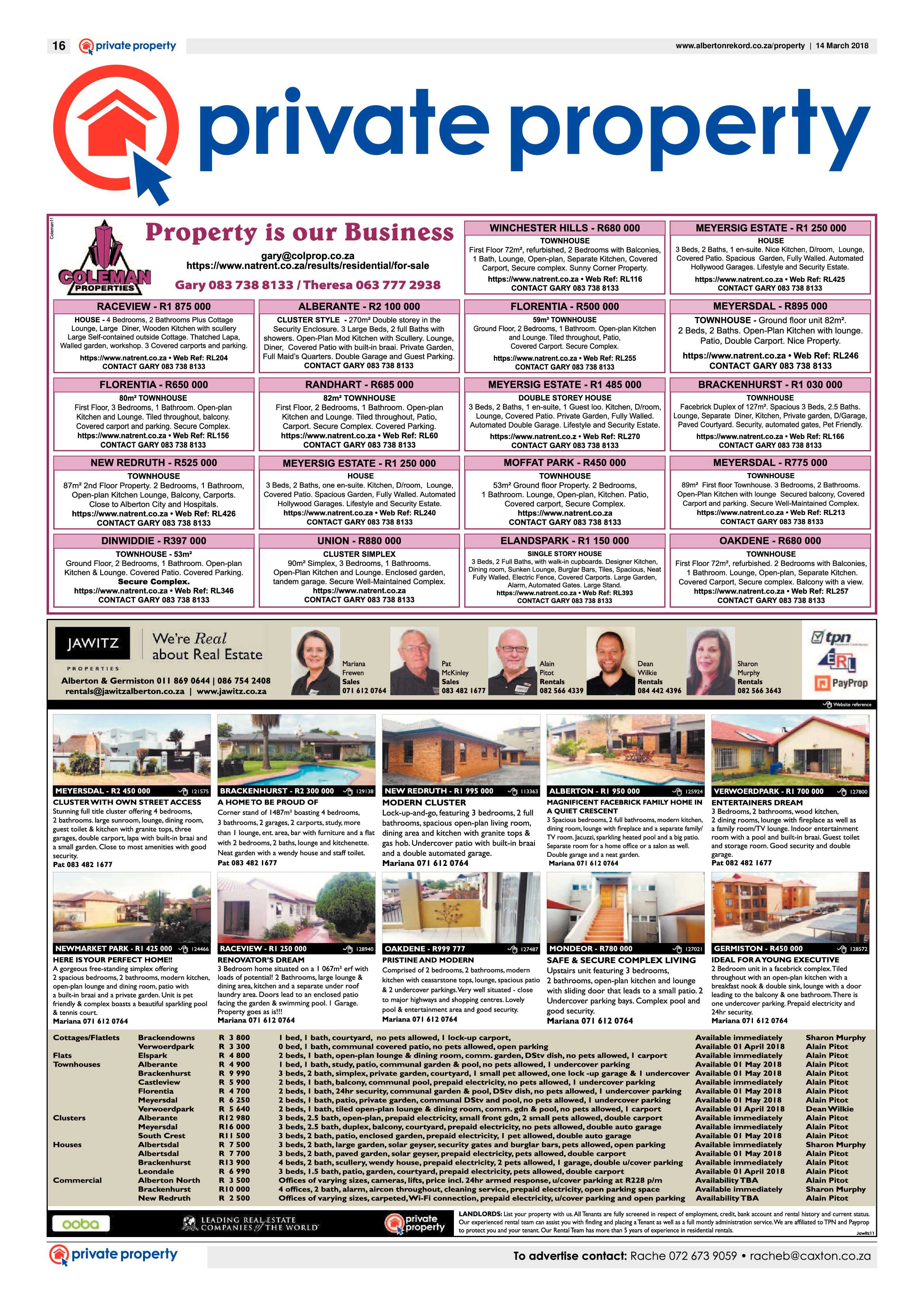 Alberton Record 14 March 2018 page 16