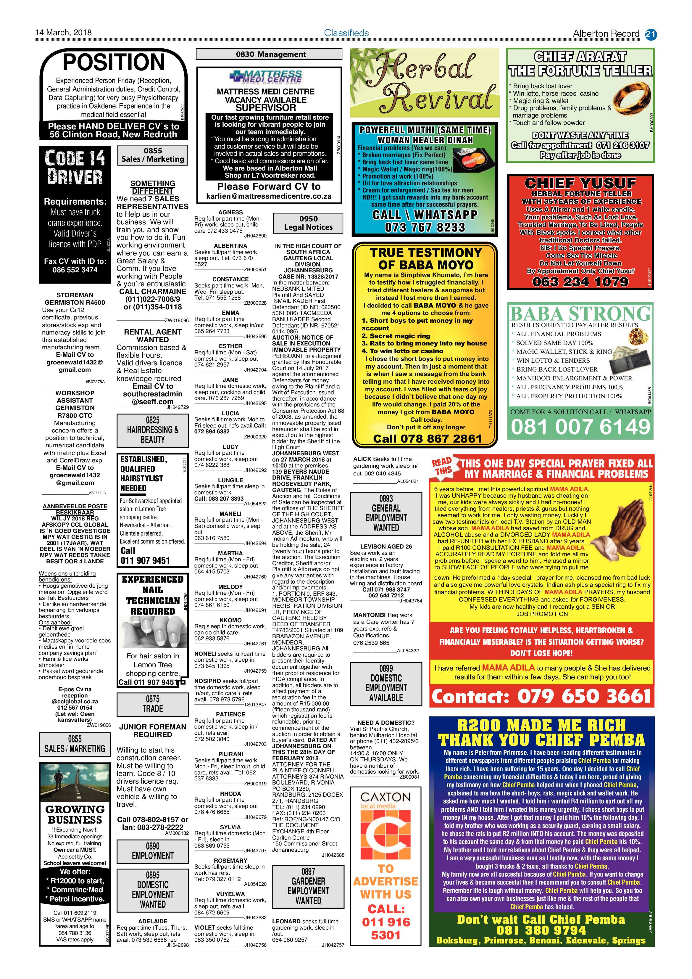 Alberton Record 14 March 2018 page 21