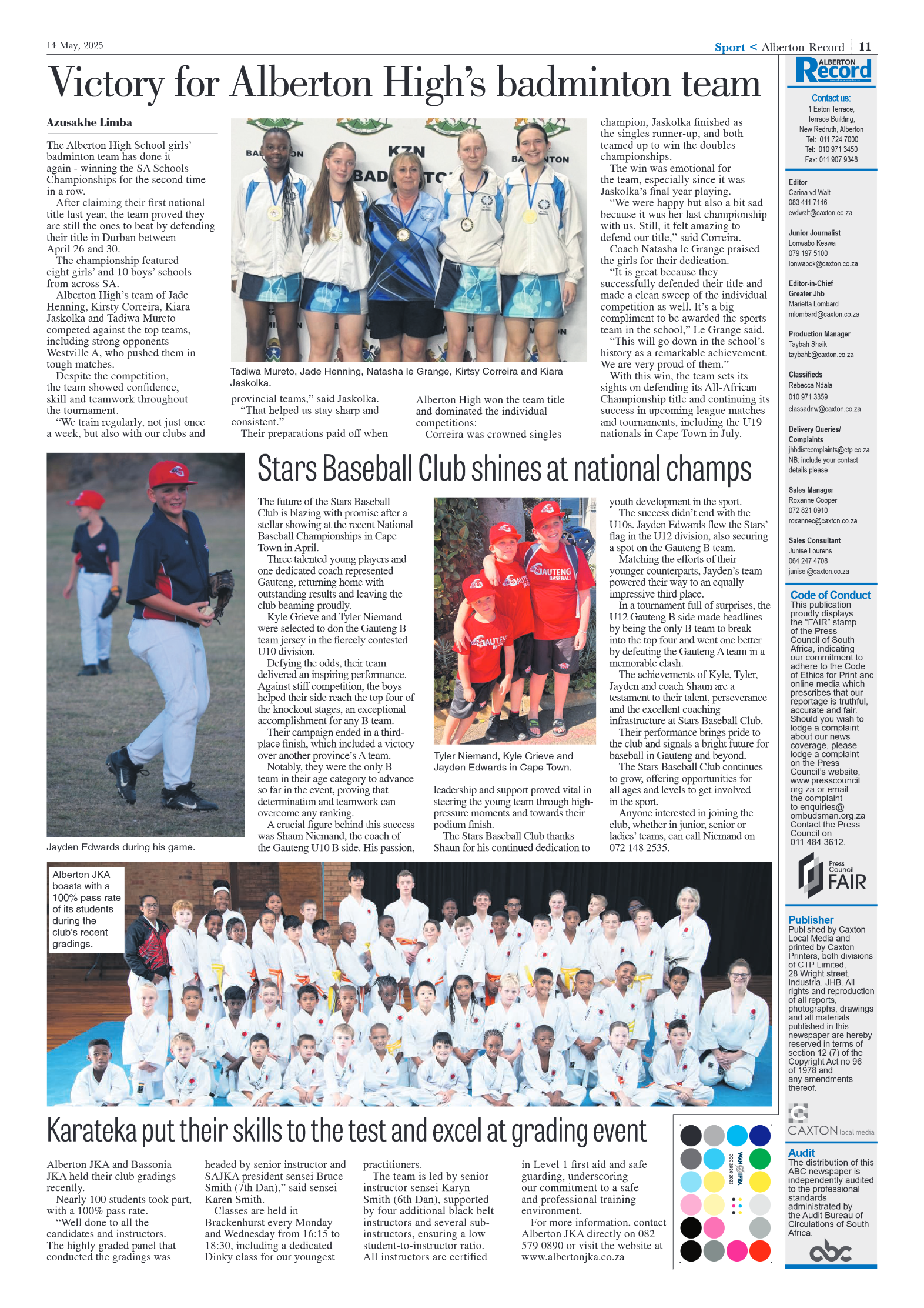 Alberton Record 14 May 2025 page 13