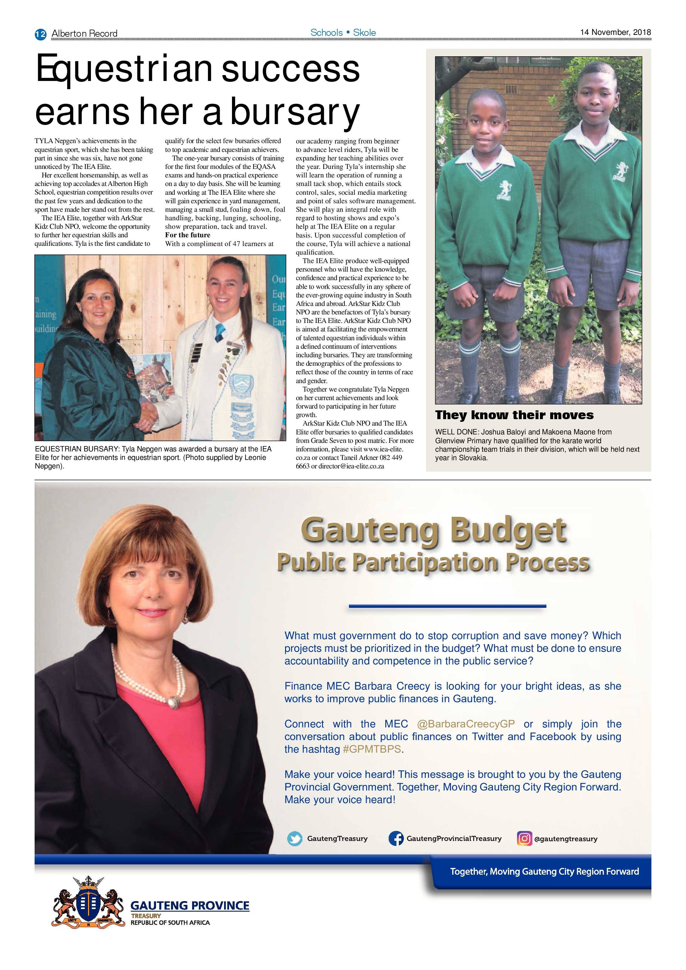 Alberton Record 14 November 2018 page 12