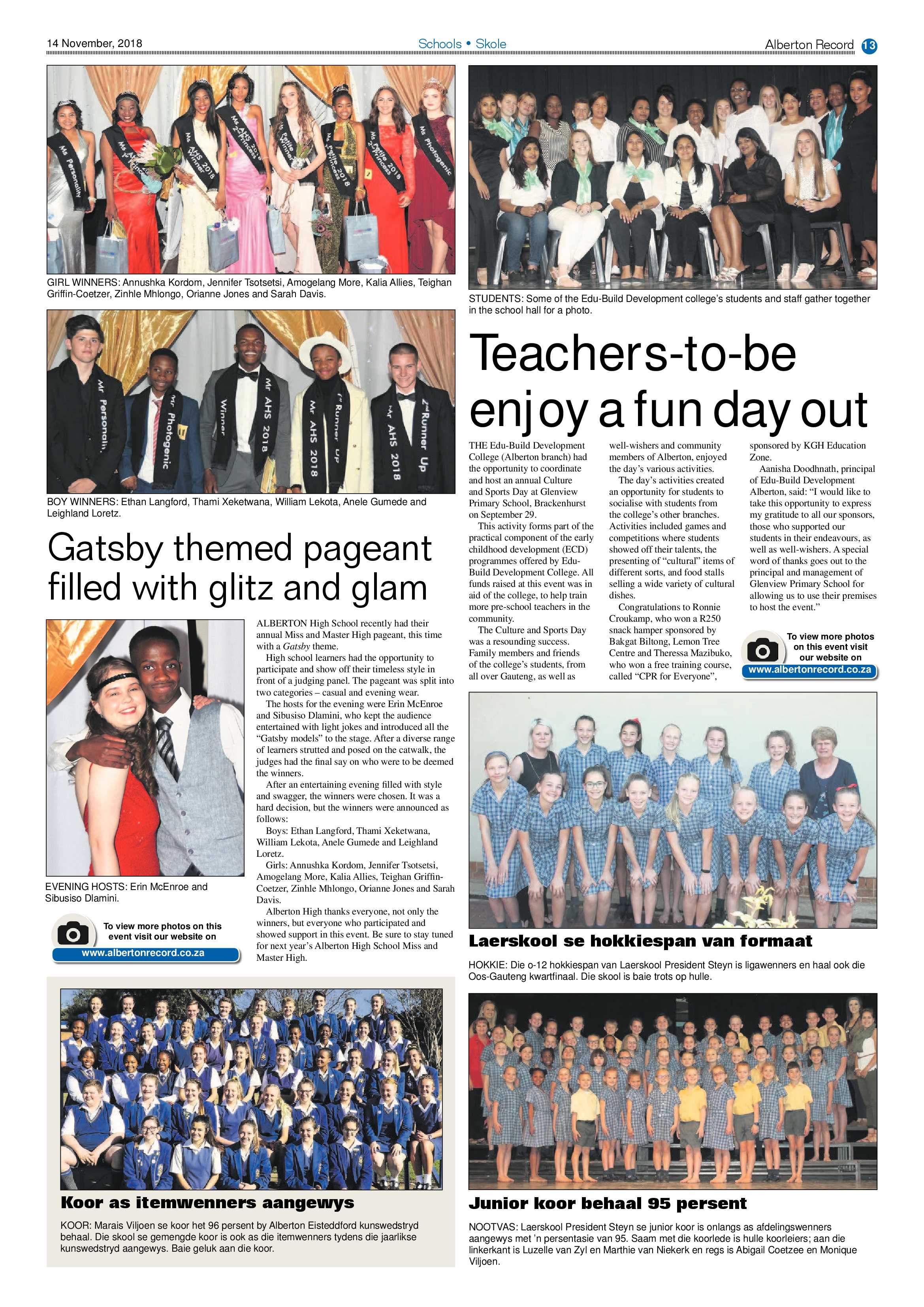 Alberton Record 14 November 2018 page 13