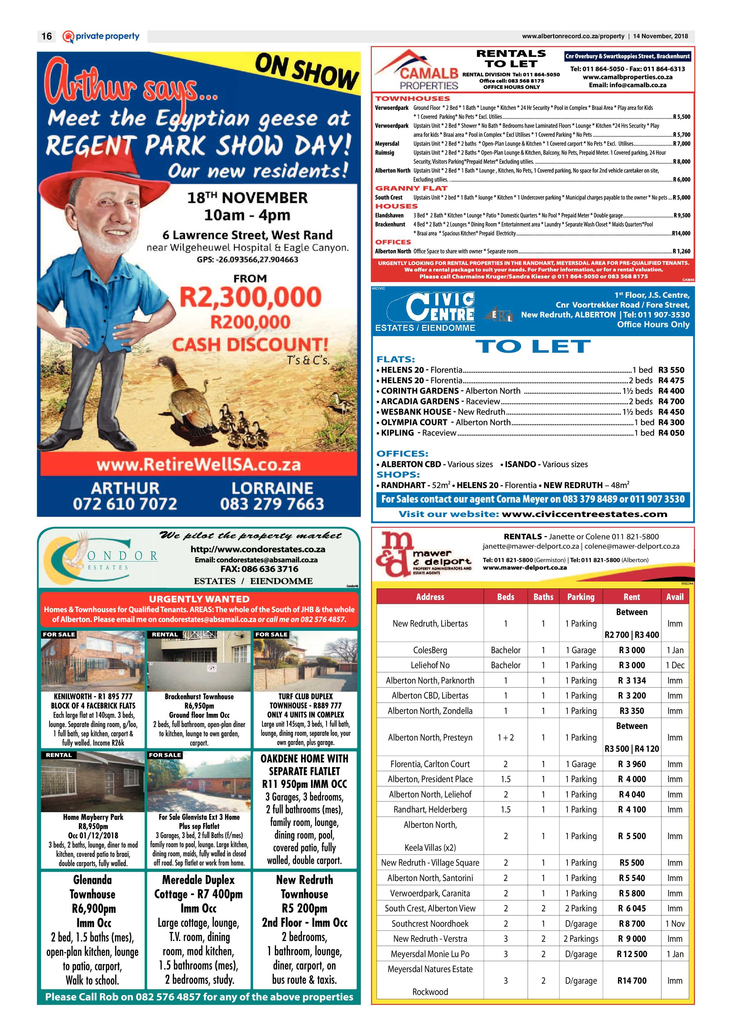 Alberton Record 14 November 2018 page 16
