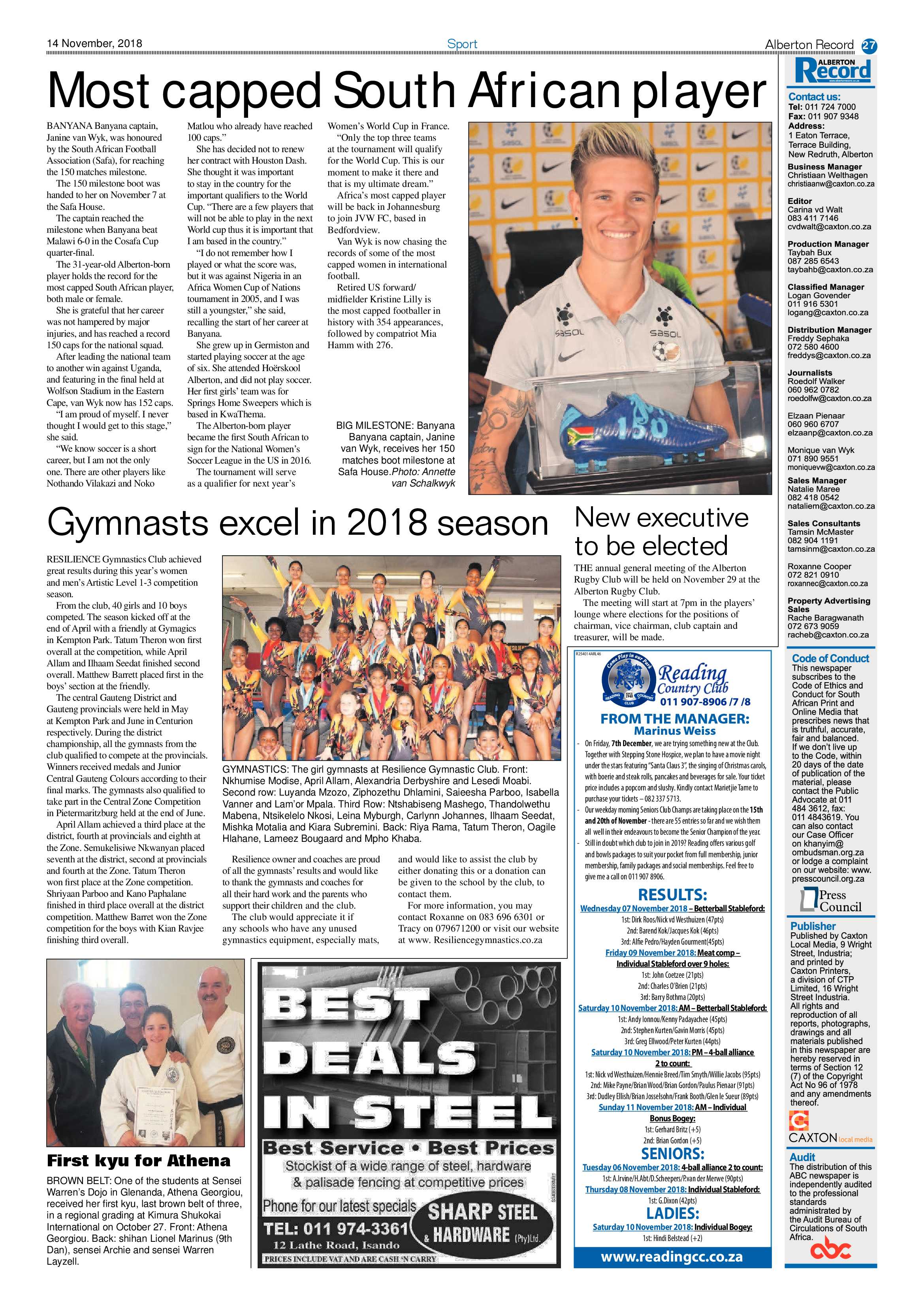 Alberton Record 14 November 2018 page 27