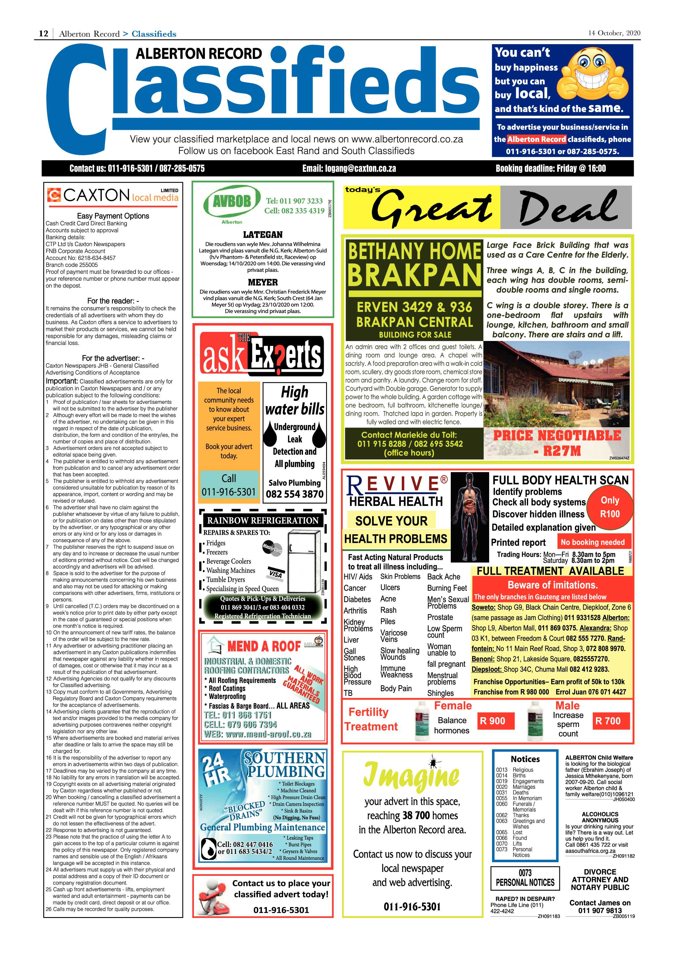 Alberton Record 14 October 2020 page 12