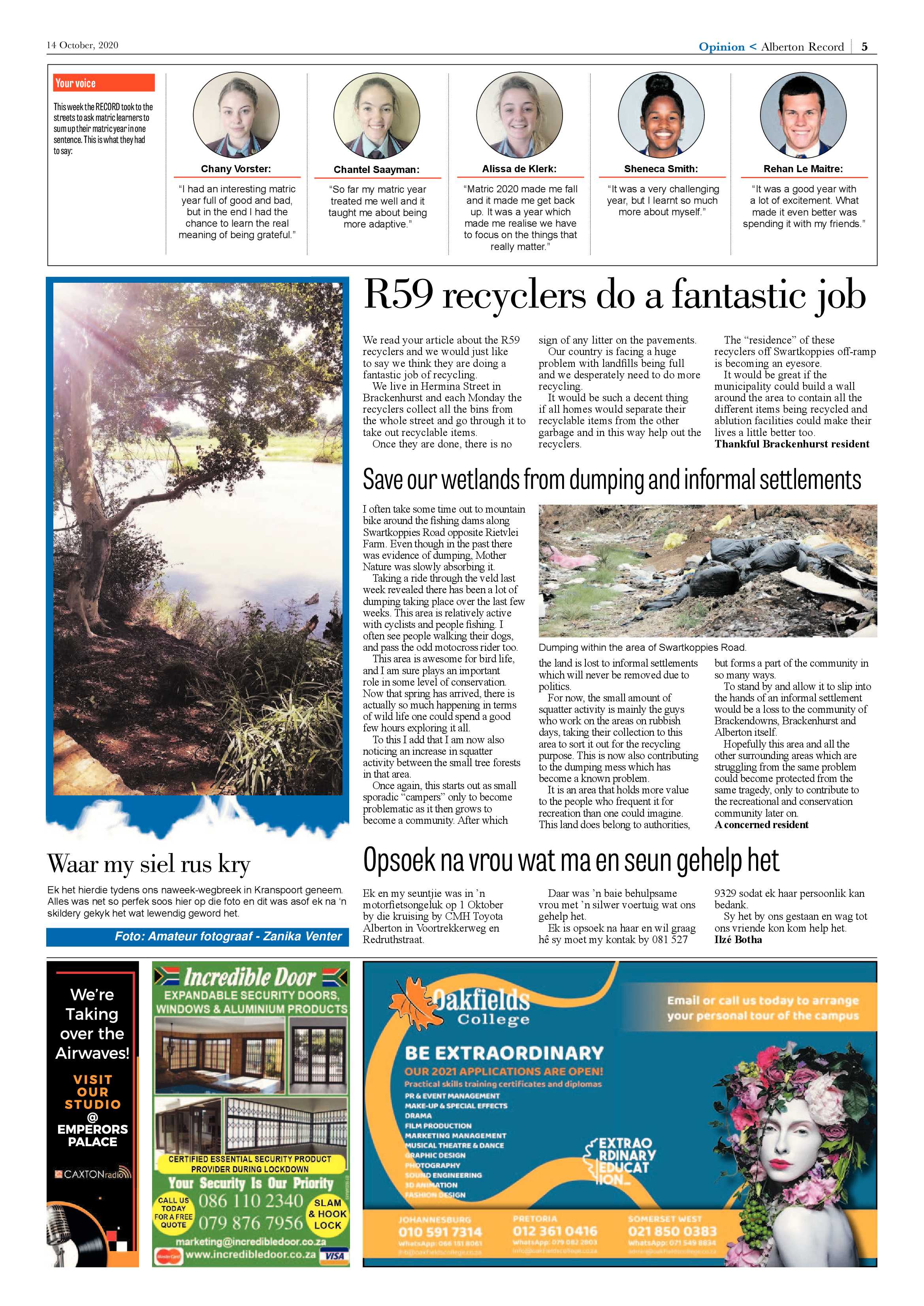 Alberton Record 14 October 2020 page 5