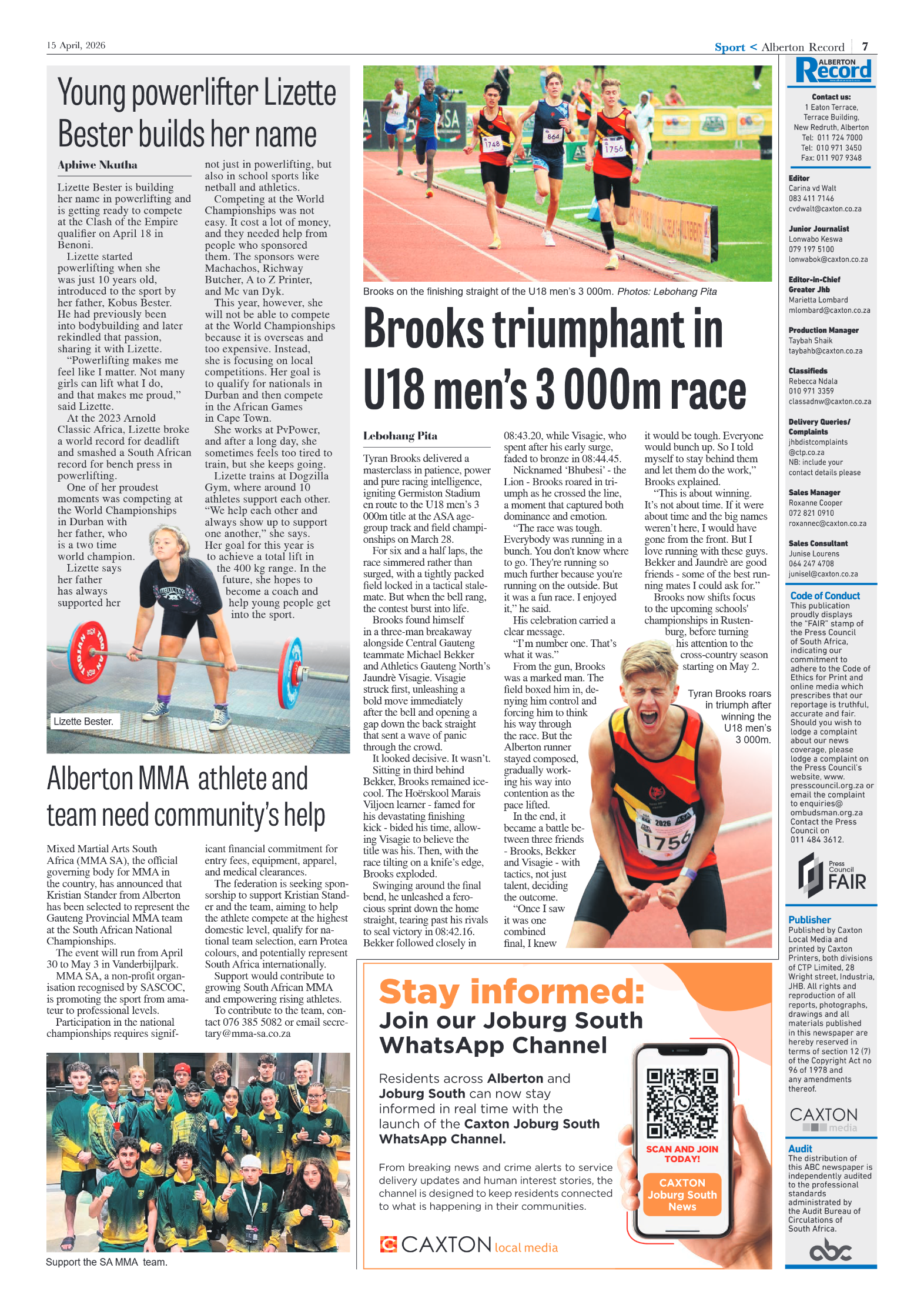 Alberton Record 15 April 2026 page 7