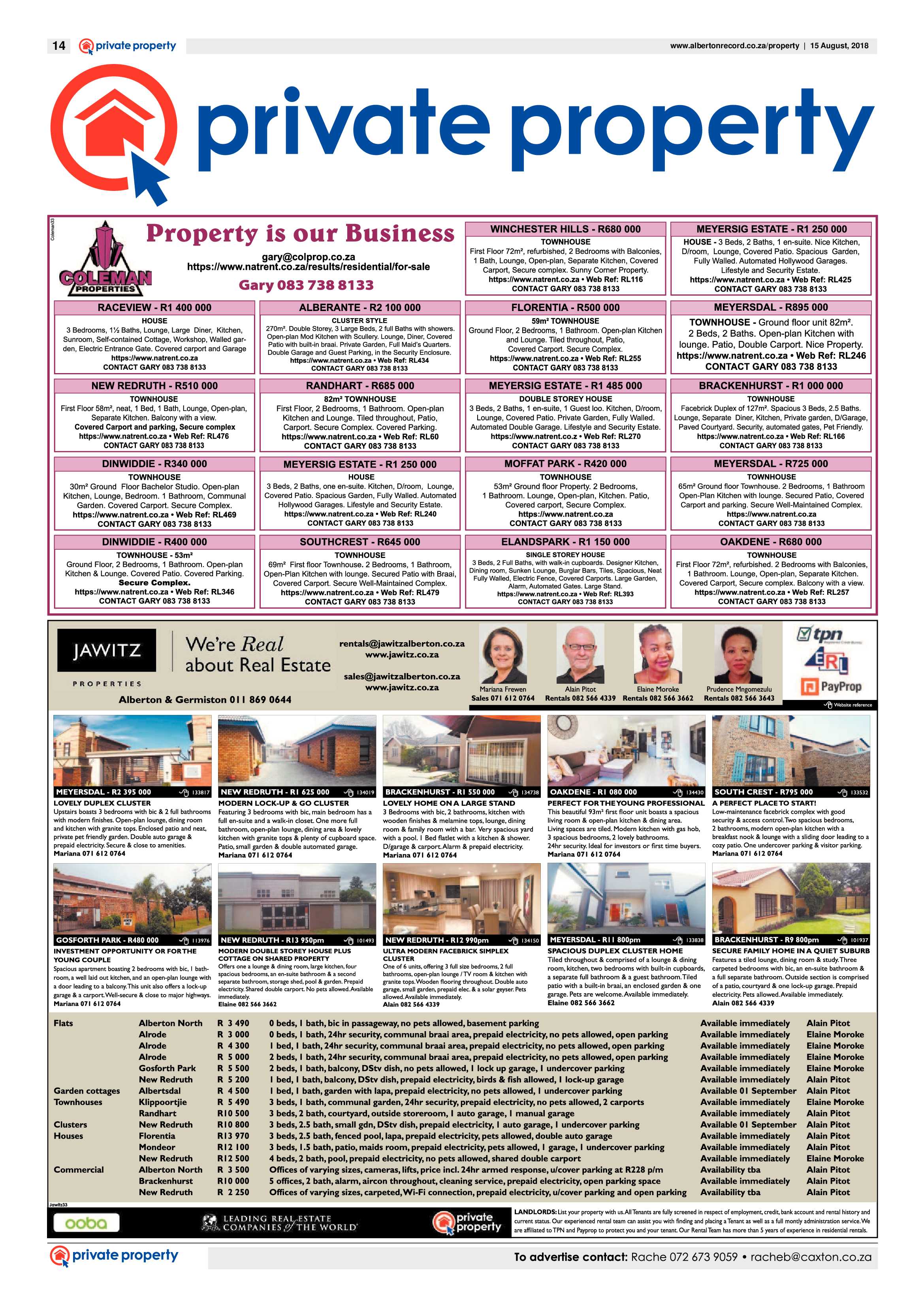 Alberton Record 15 August 2018 page 14