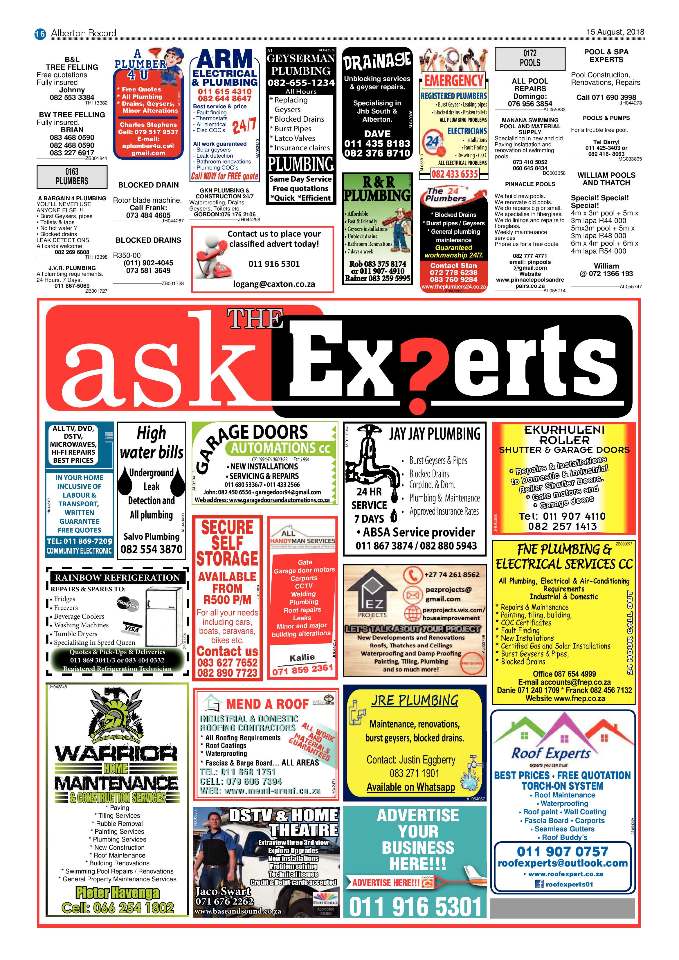 Alberton Record 15 August 2018 page 16
