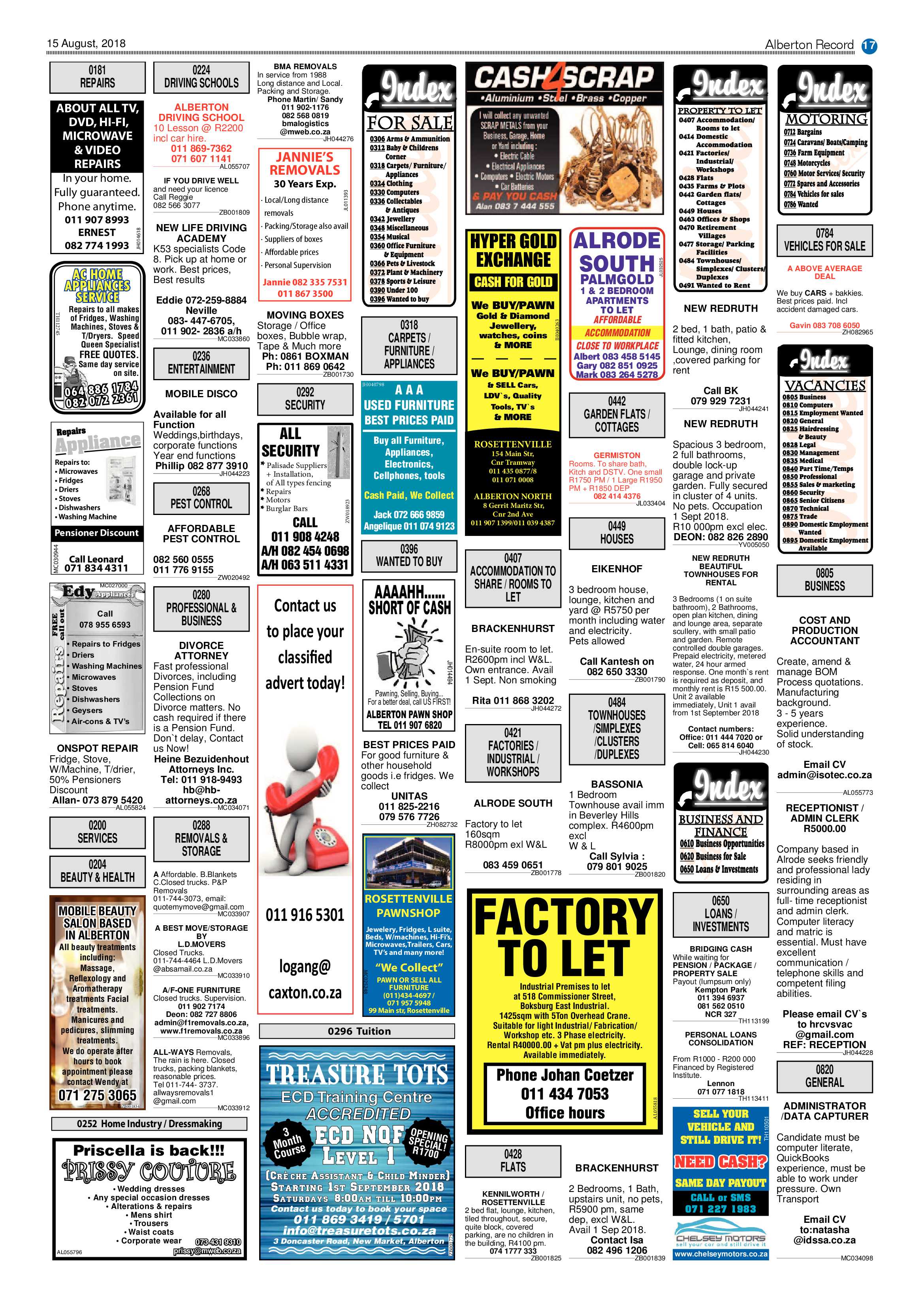 Alberton Record 15 August 2018 page 17