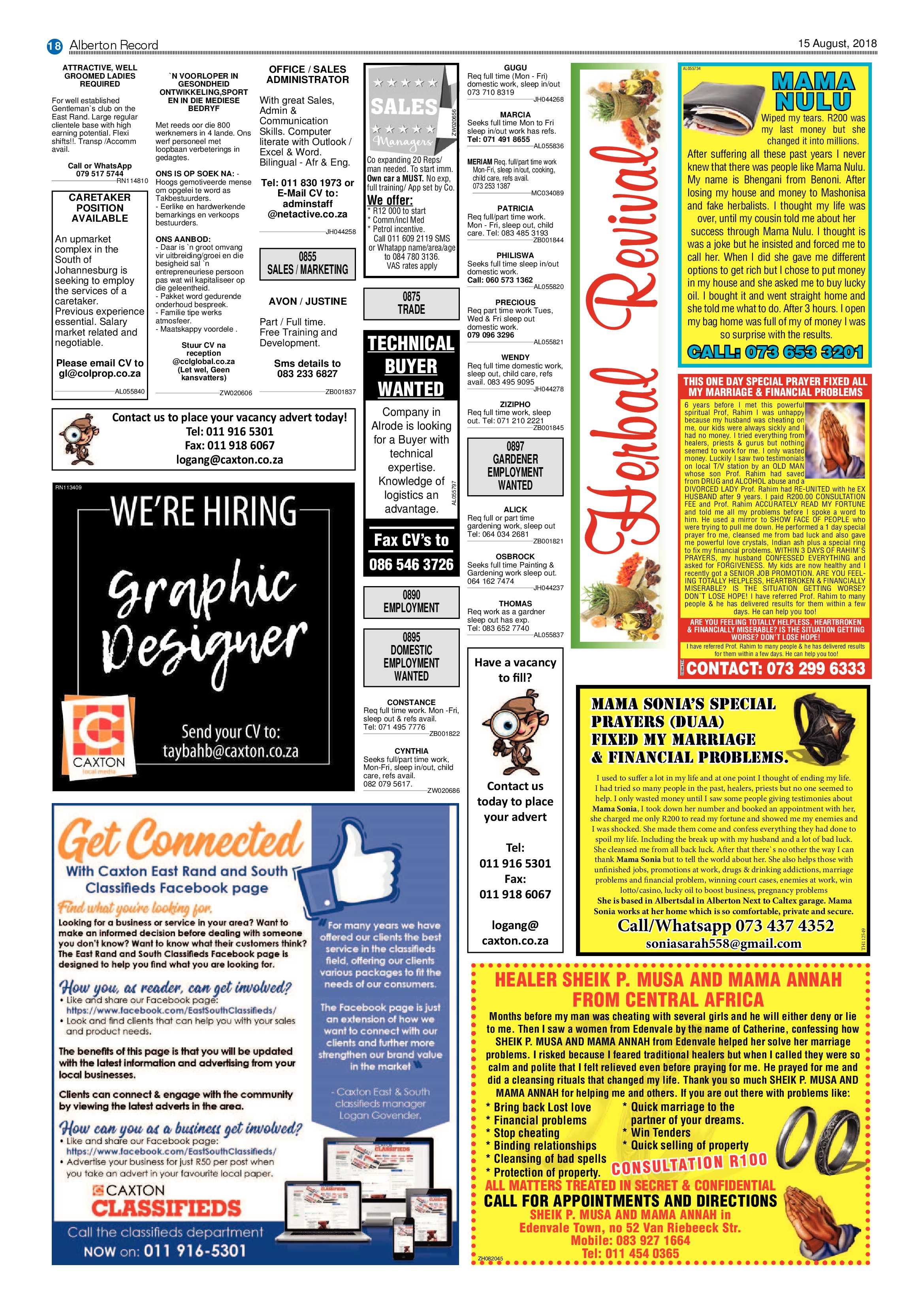 Alberton Record 15 August 2018 page 18