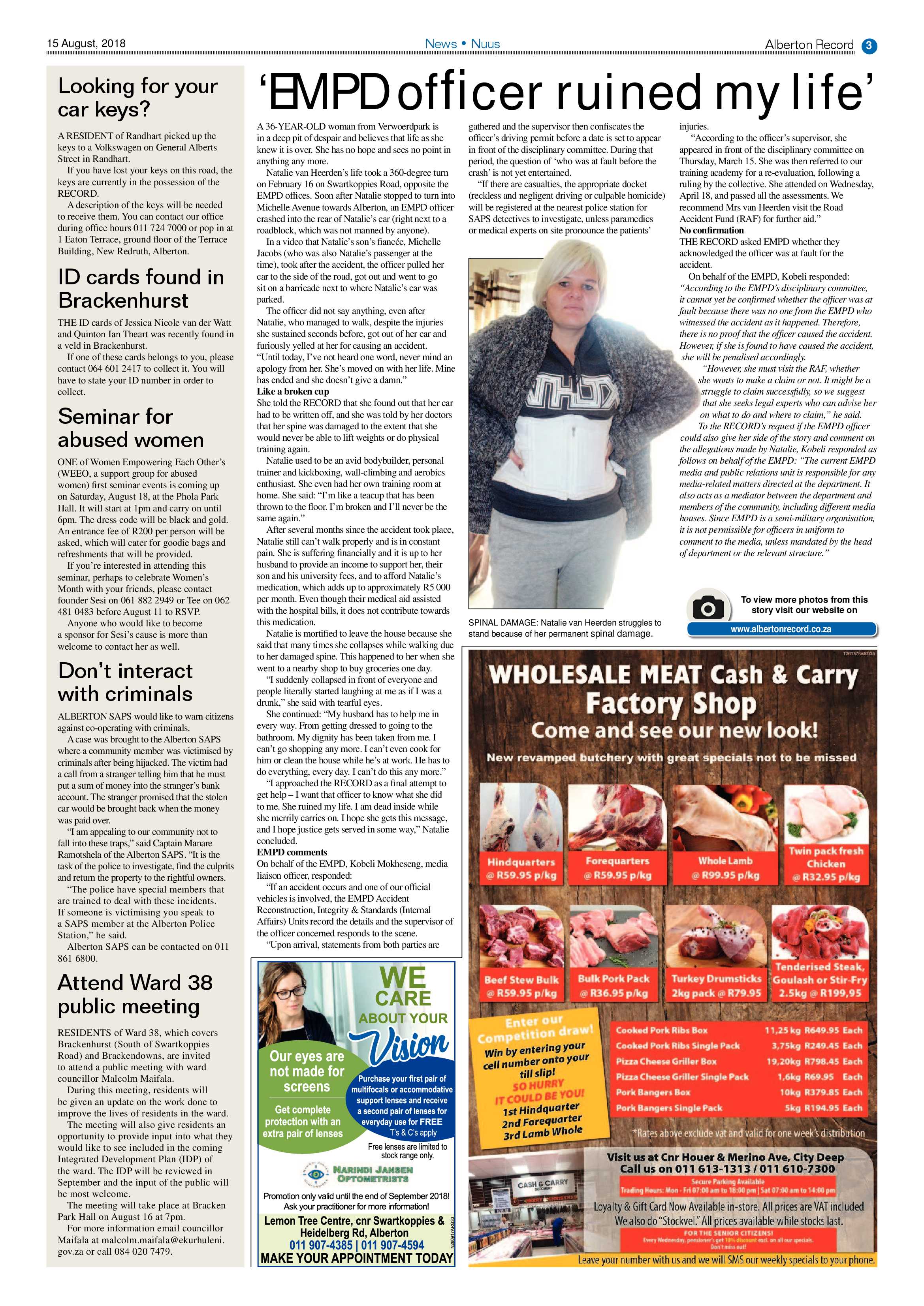 Alberton Record 15 August 2018 page 3