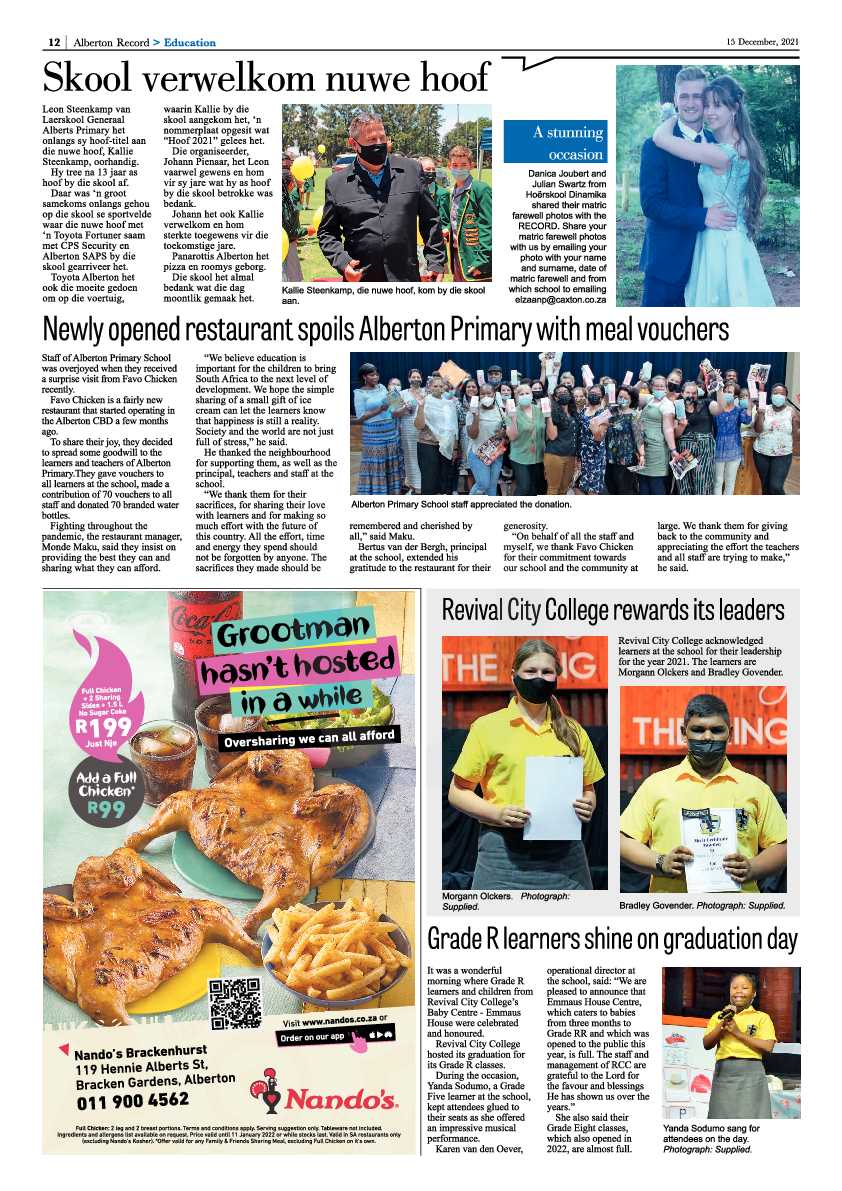 Alberton Record 15 December 2021 page 14