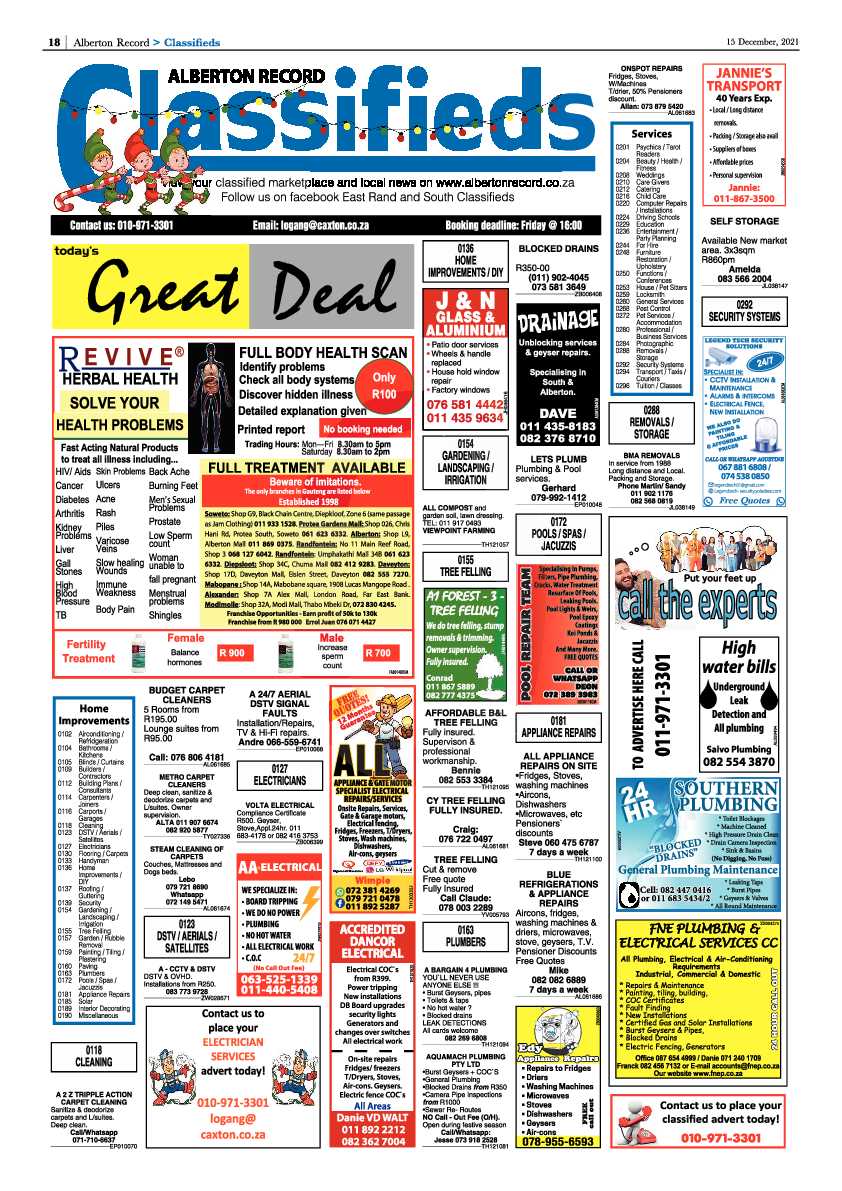 Alberton Record 15 December 2021 page 20