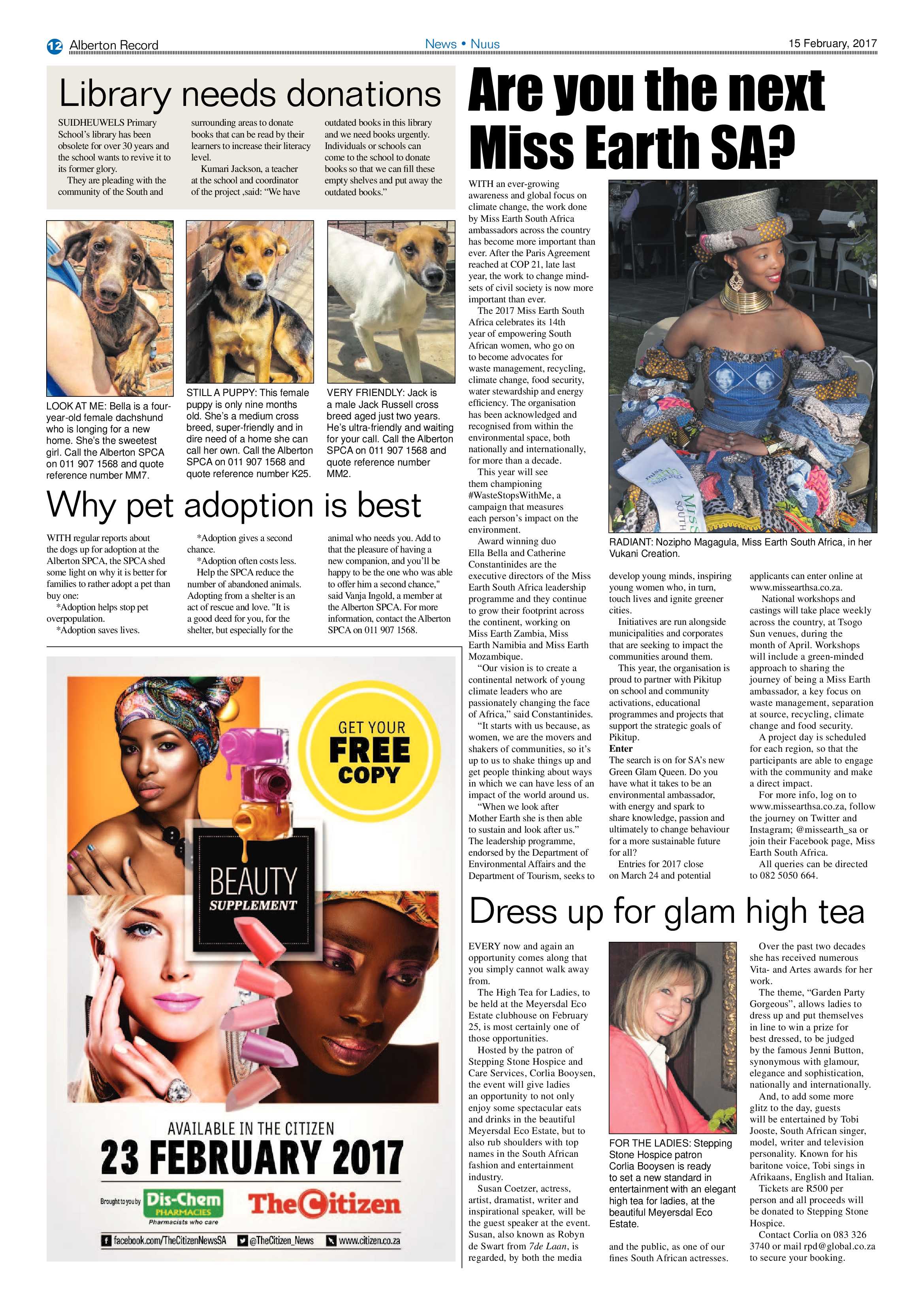 Alberton Record 15 February 2017 page 12