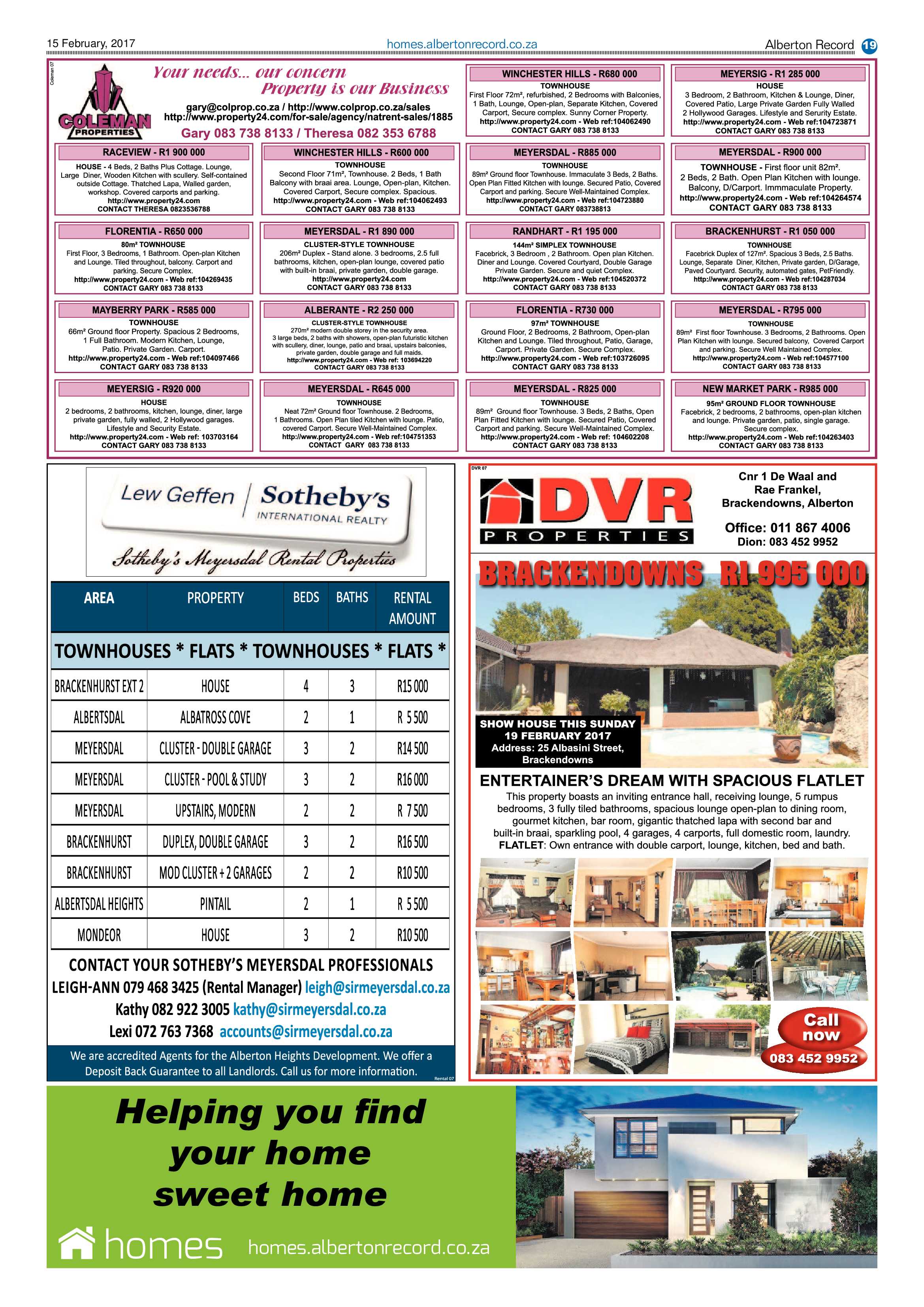 Alberton Record 15 February 2017 page 19