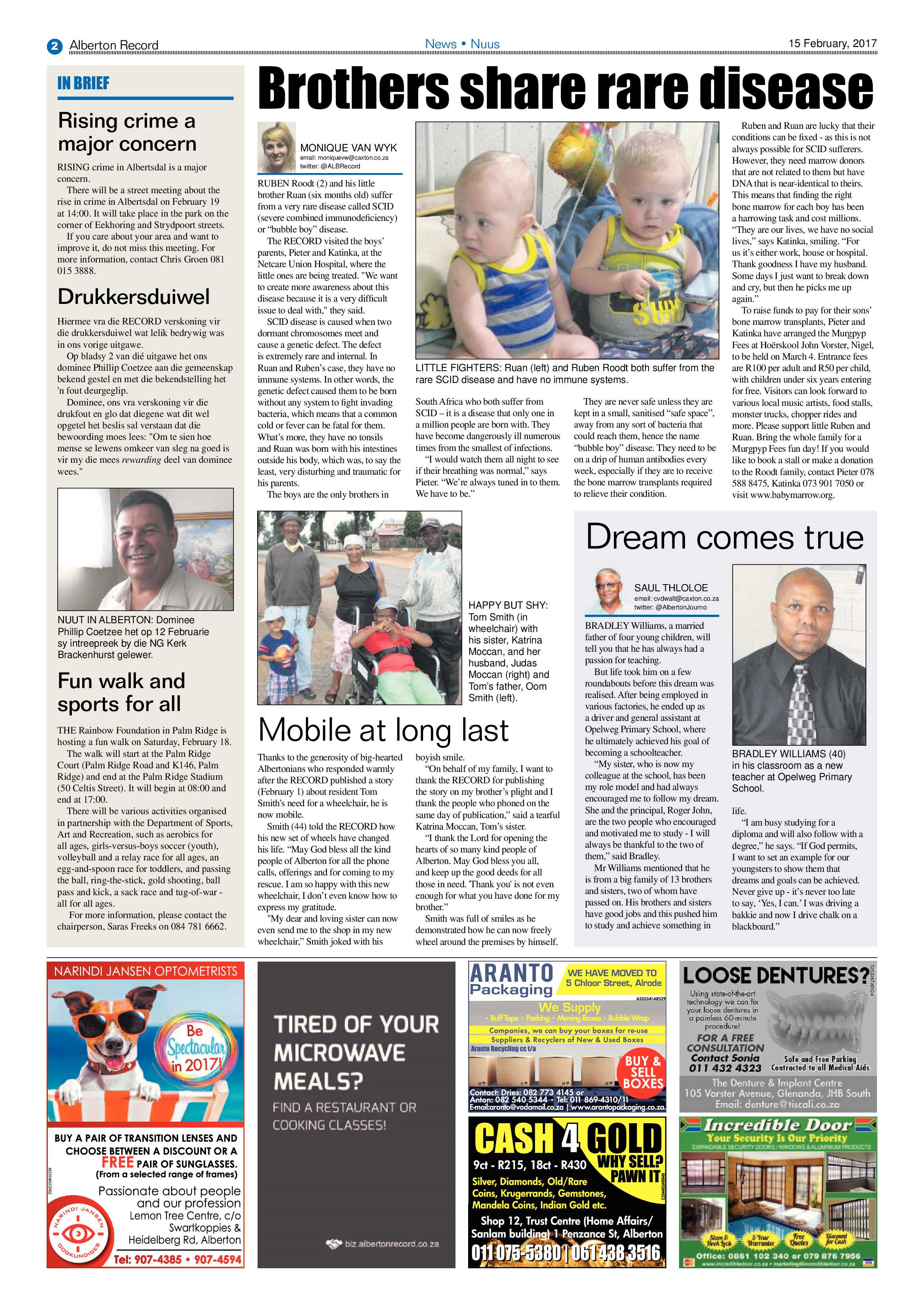 Alberton Record 15 February 2017 page 2