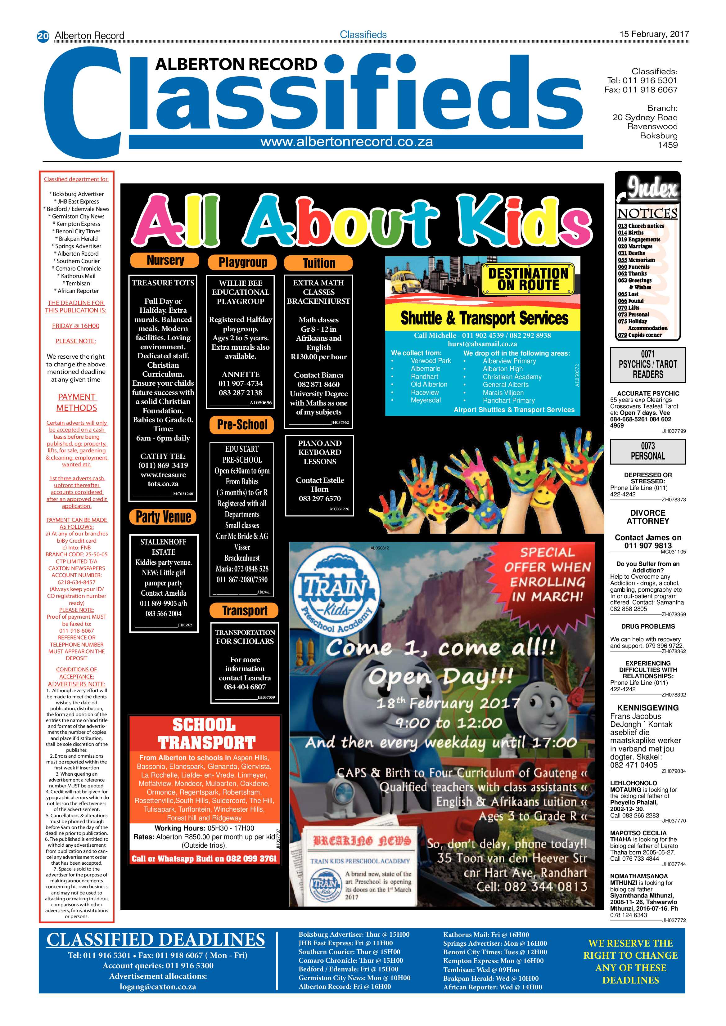 Alberton Record 15 February 2017 page 20