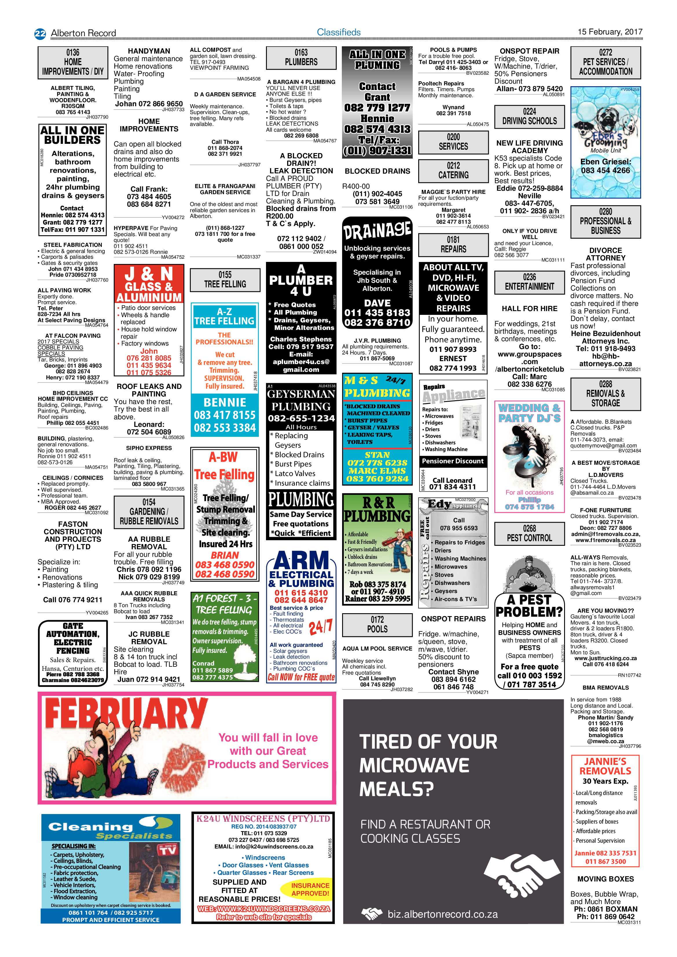Alberton Record 15 February 2017 page 22