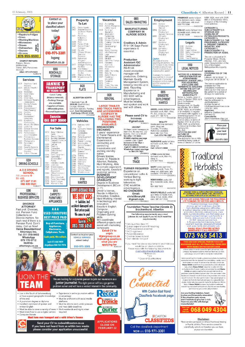 Alberton Record 15 February 2023 page 11