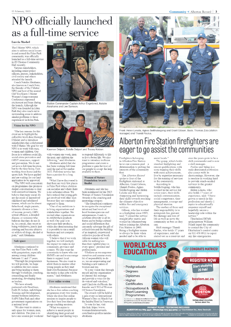Alberton Record 15 February 2023 page 3