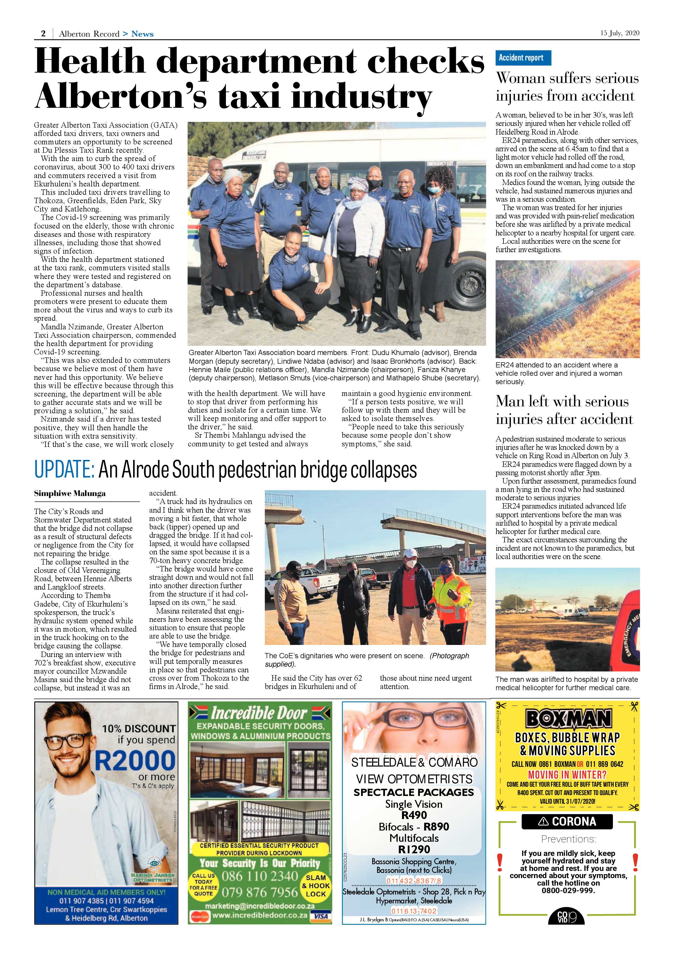 Alberton Record 15 July 2020 page 2