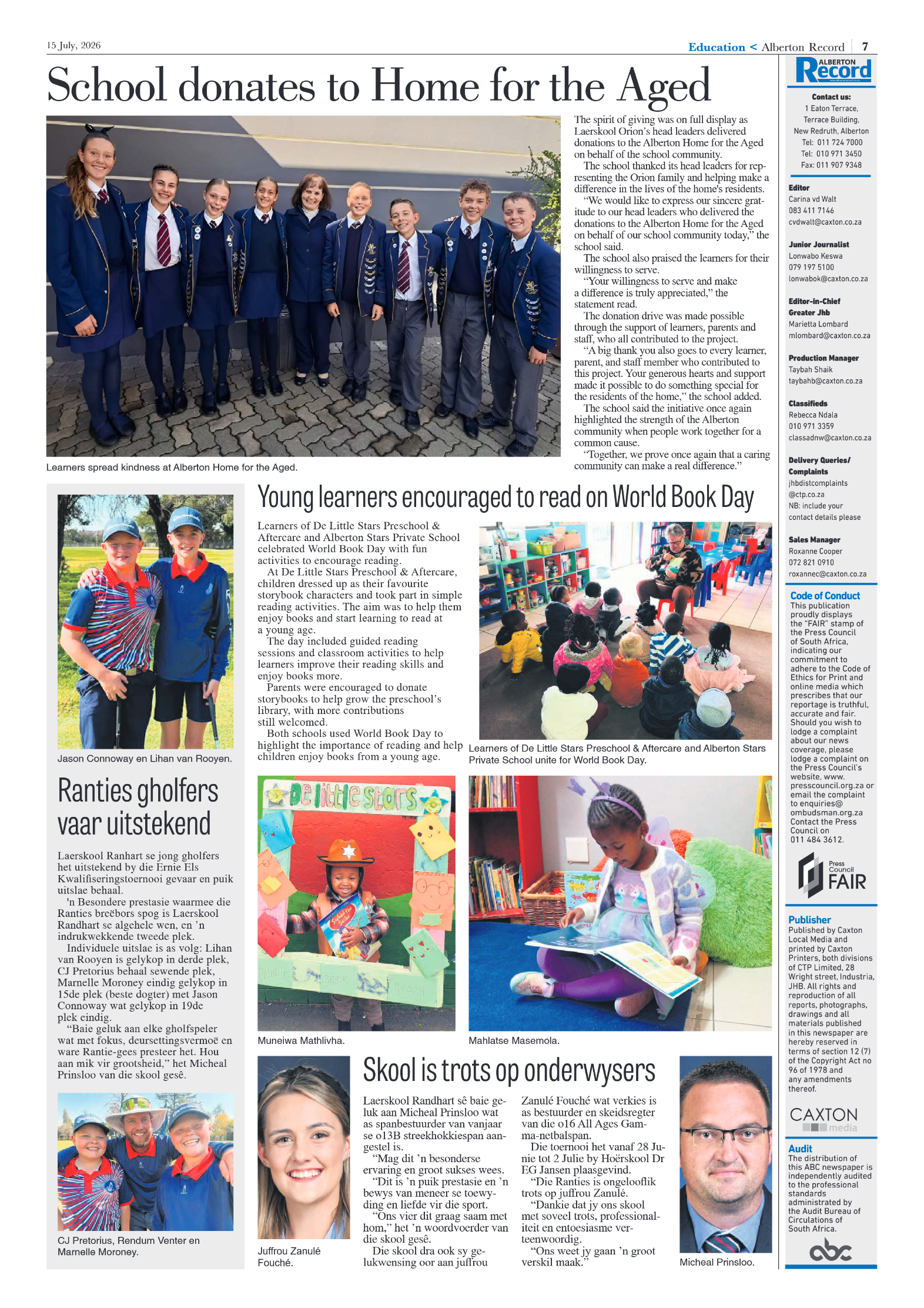Alberton Record 15 July 2026 page 7