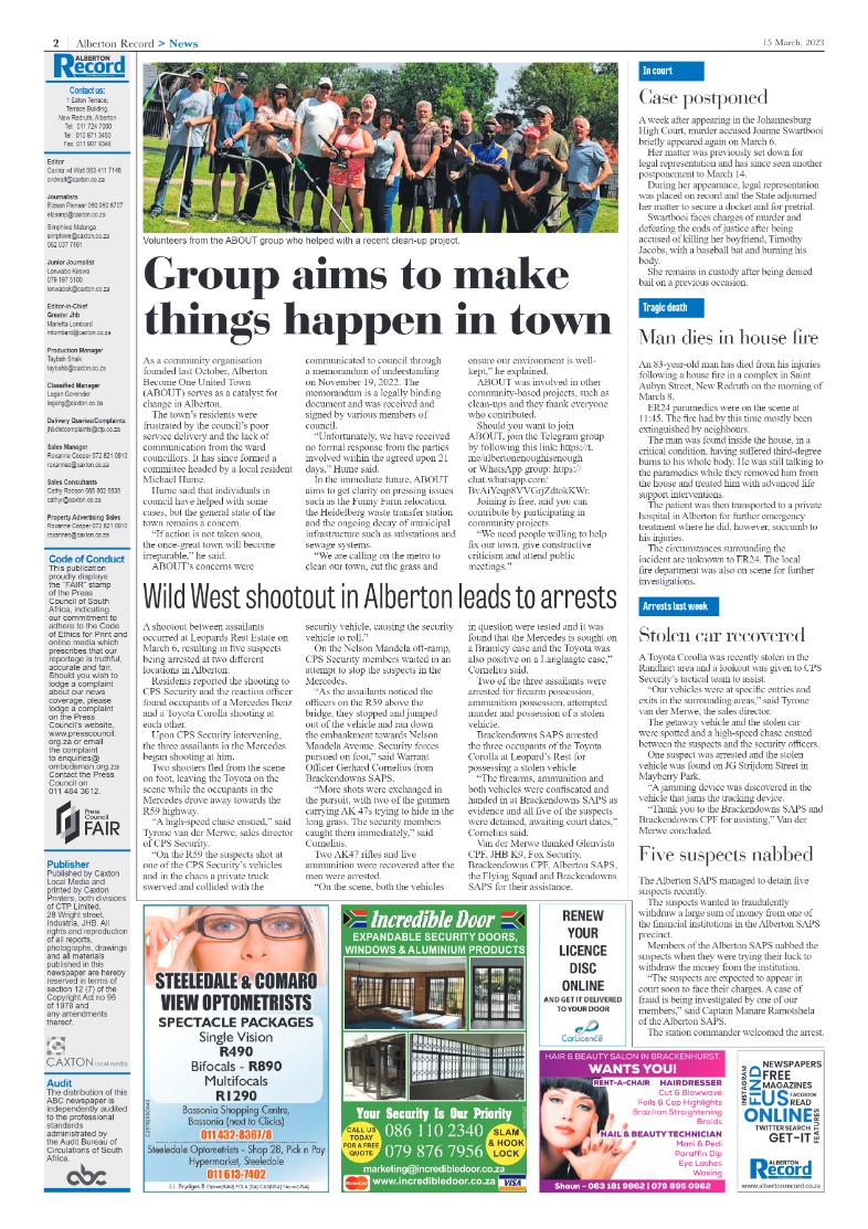 Alberton Record 15 March 2023 page 2