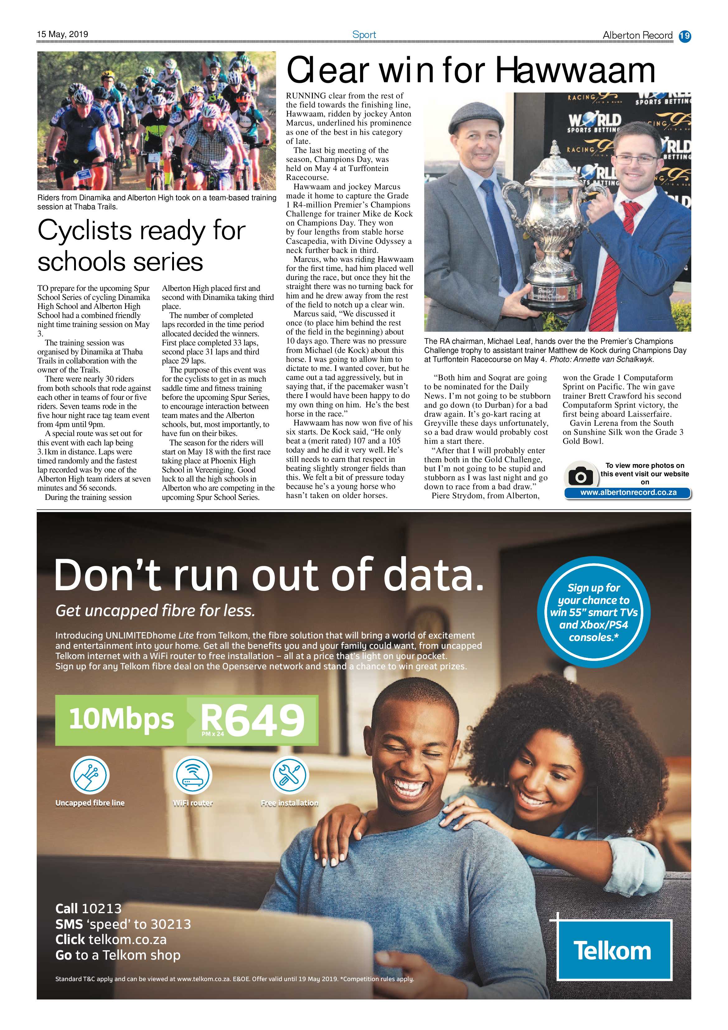Alberton Record 15 May 2019 page 19