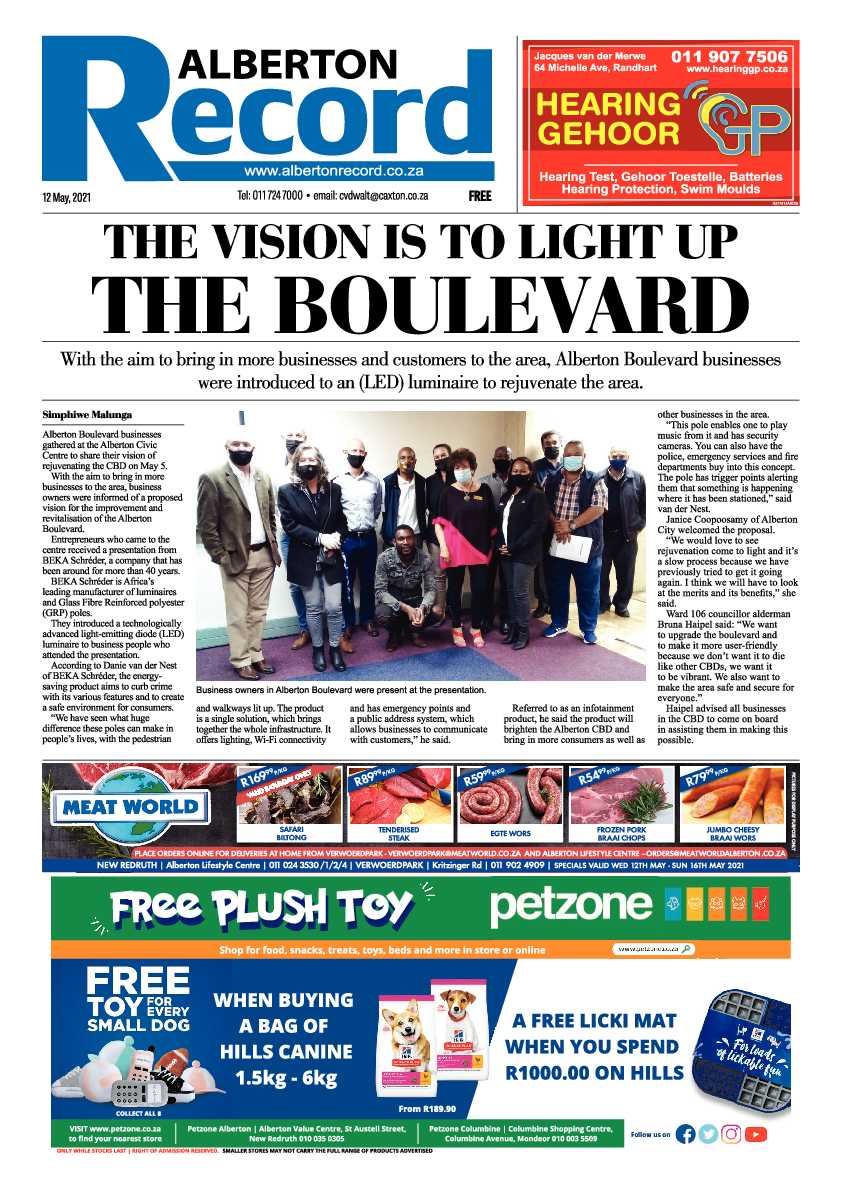 Alberton Record 14 May 2021 page 1