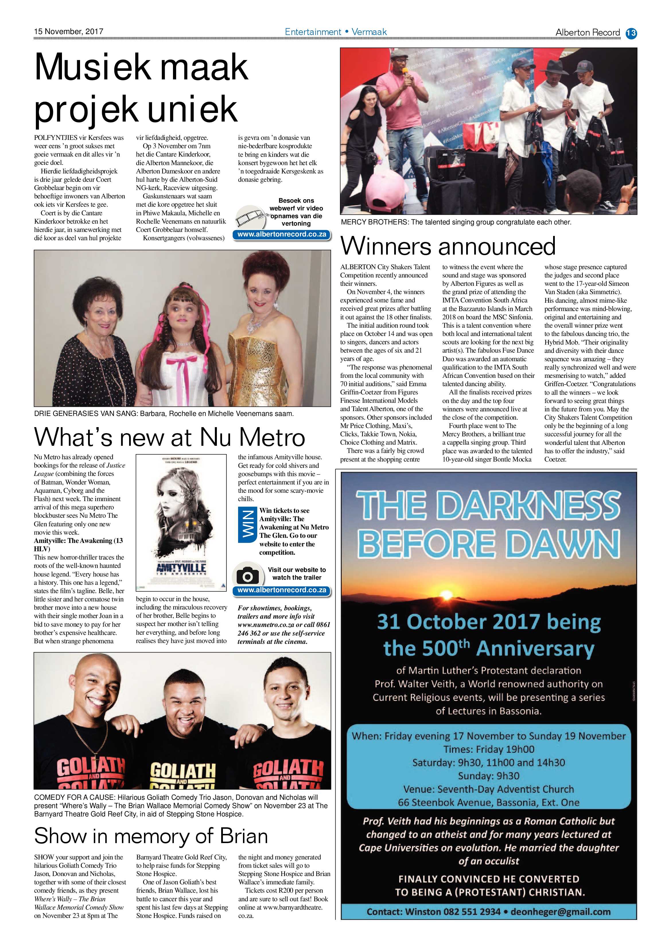 Alberton Record 15 November 2017 page 13