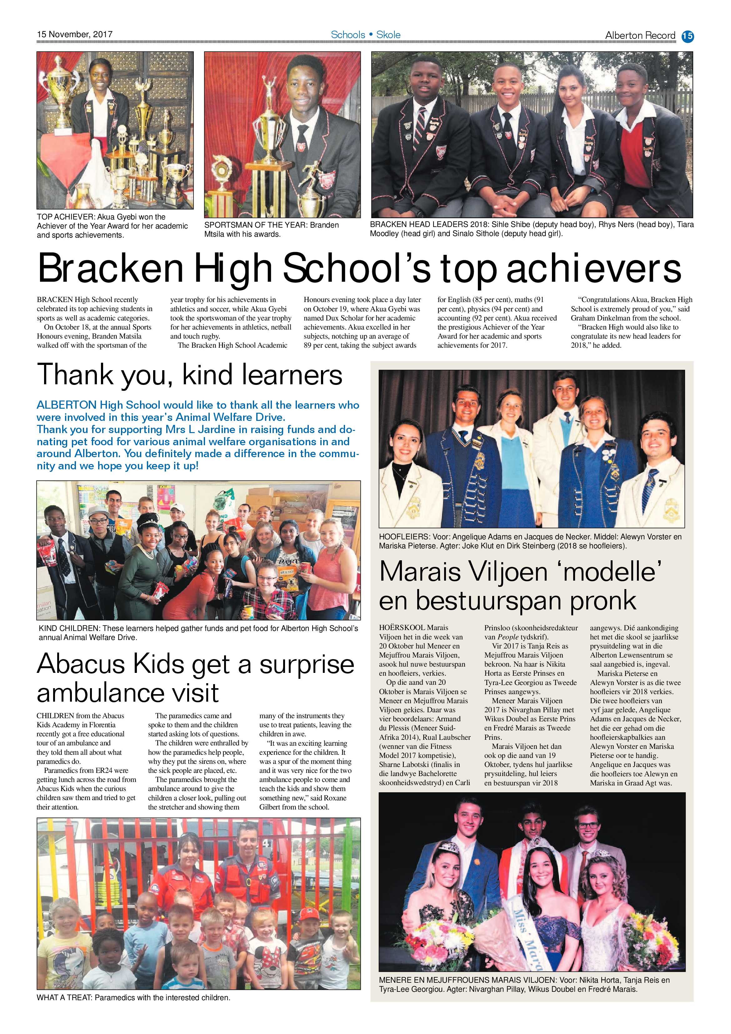 Alberton Record 15 November 2017 page 15