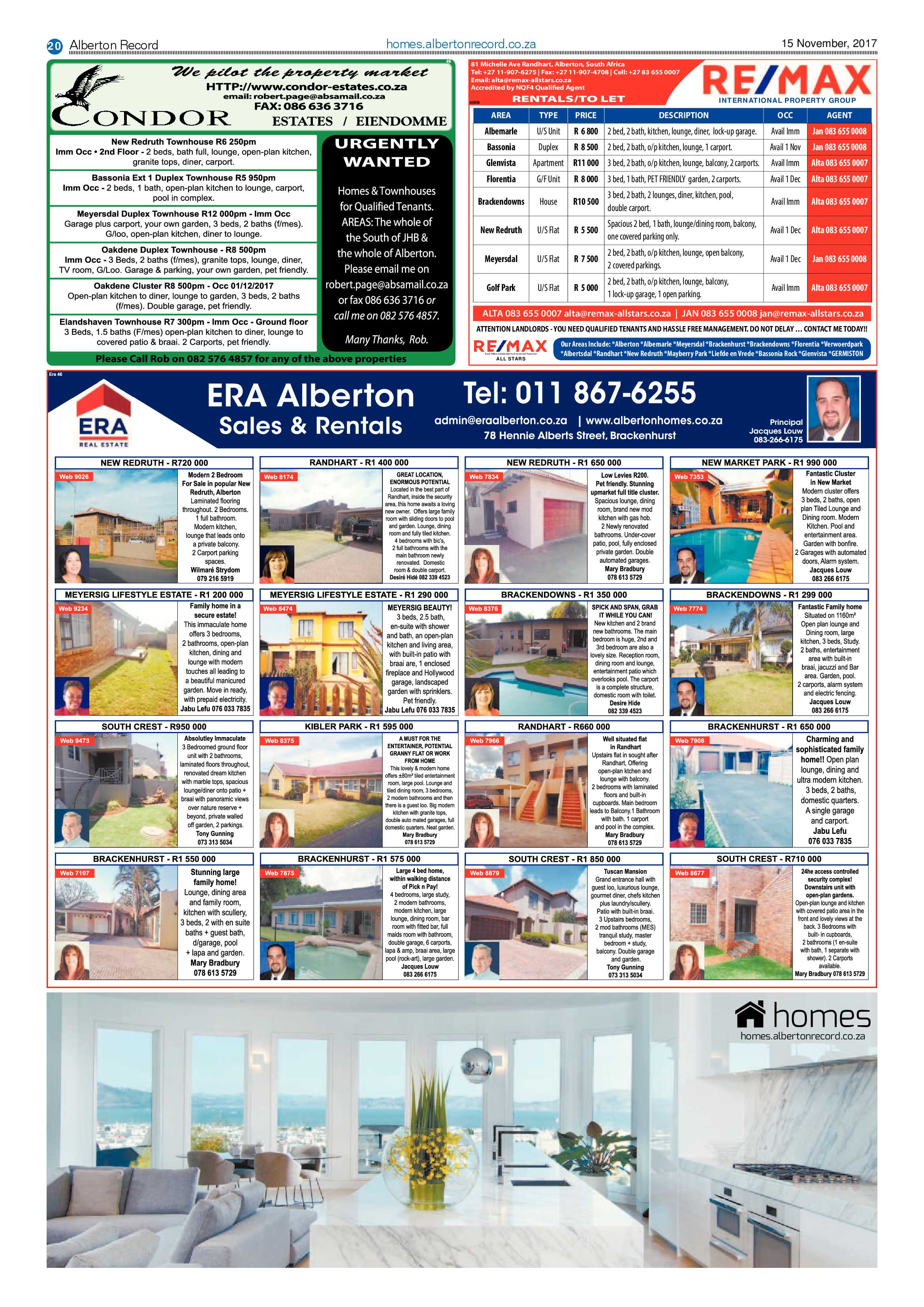 Alberton Record 15 November 2017 page 20