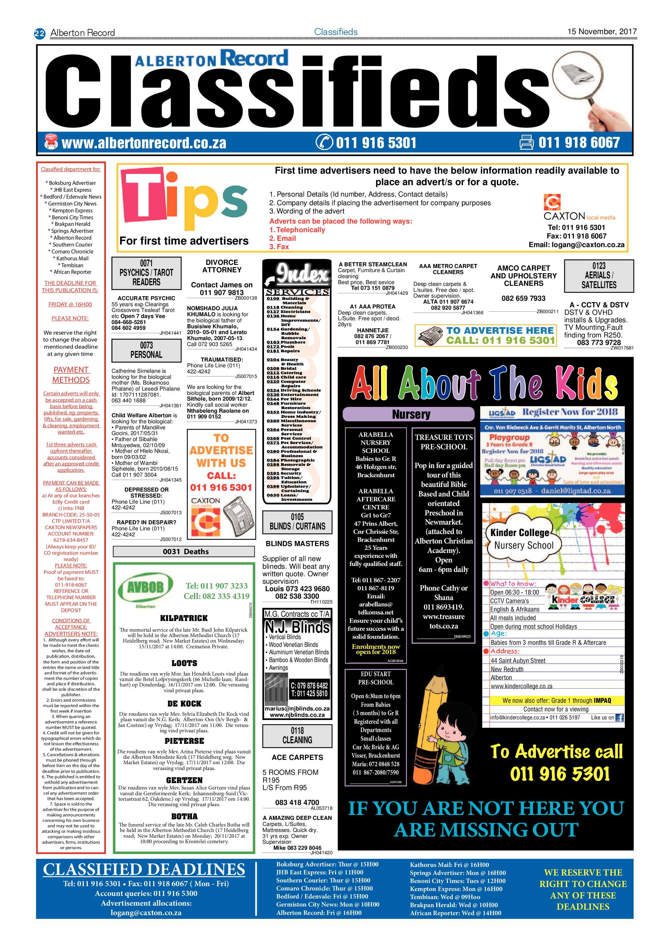 Alberton Record 15 November 2017 page 22