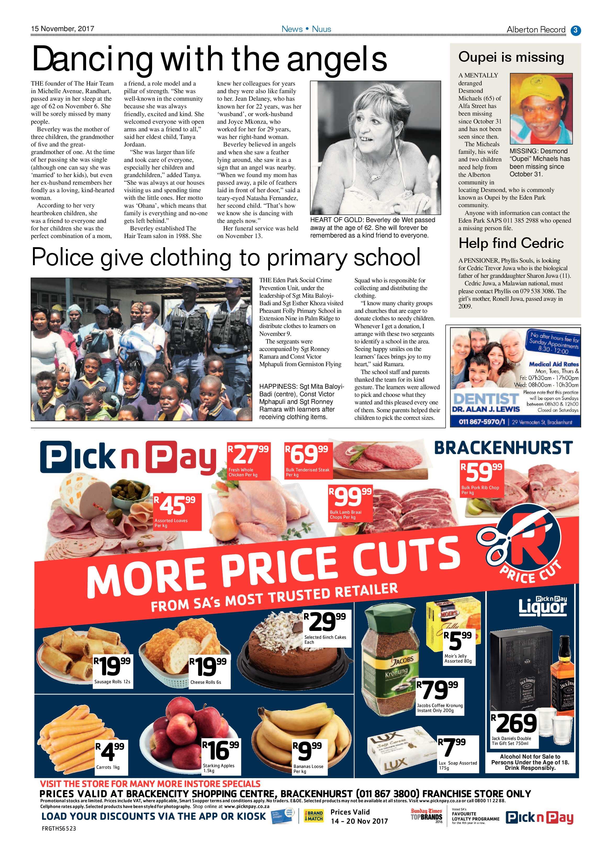 Alberton Record 15 November 2017 page 3