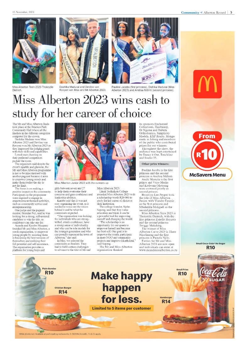 Alberton Record 15 November 2023 page 5