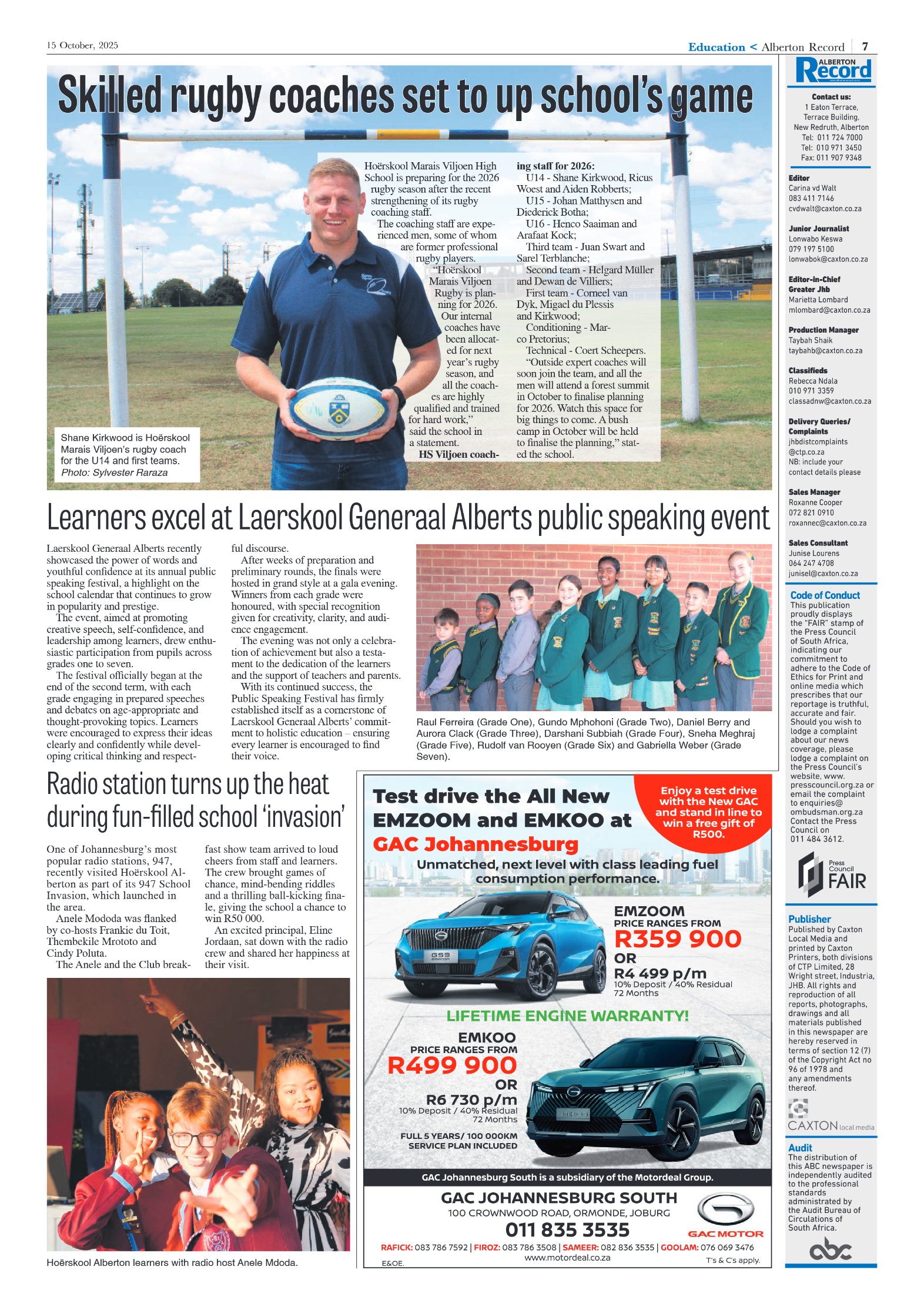 Alberton Record 15 October 2025 page 7