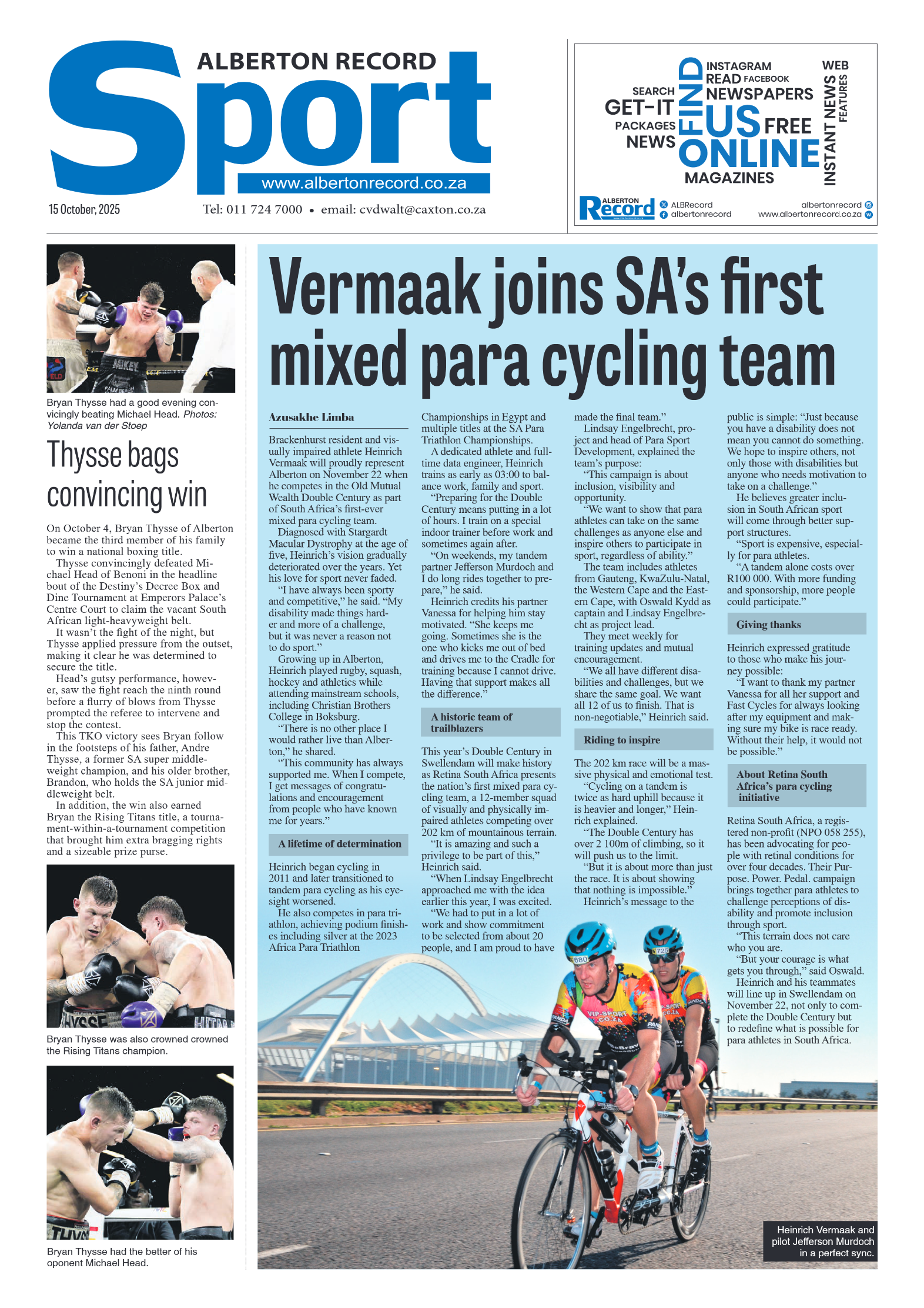 Alberton Record 15 October 2025 page 8
