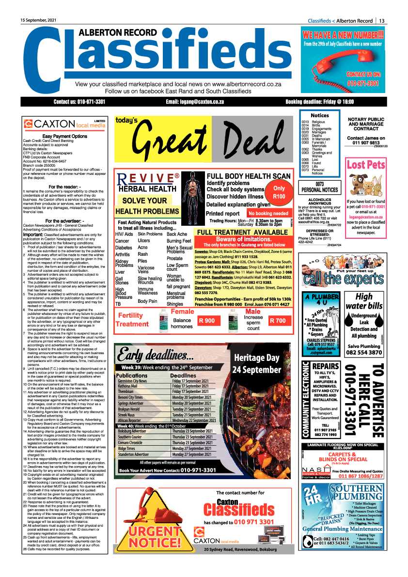Alberton Record 15 September 2021 page 13