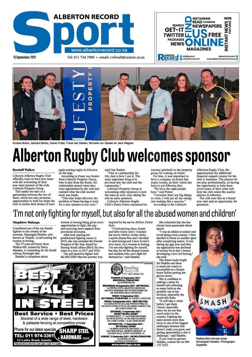 Alberton Record 15 September 2021 page 16