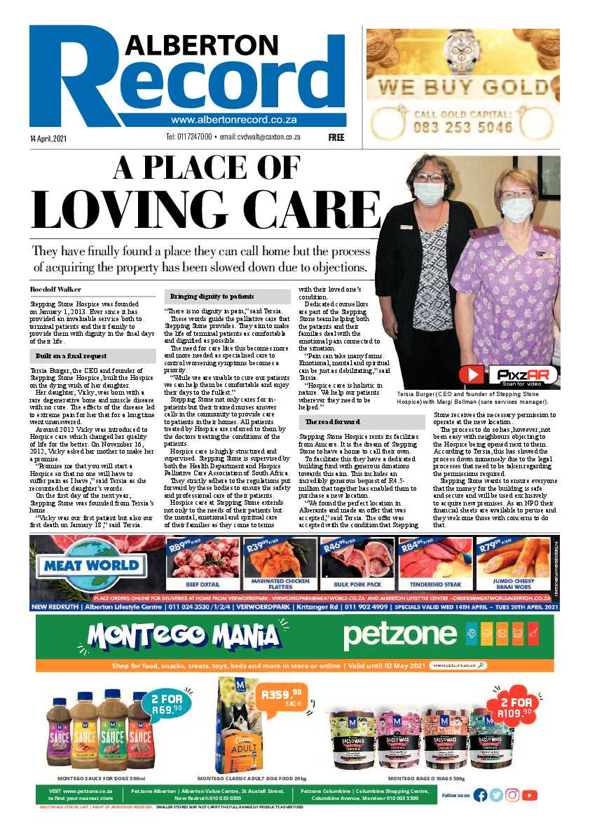 Alberton Record 16 April 2021 page 1