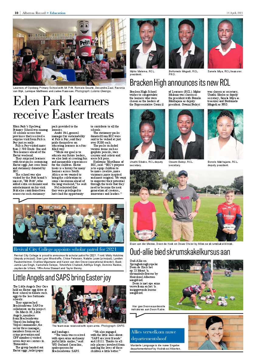 Alberton Record 16 April 2021 page 10
